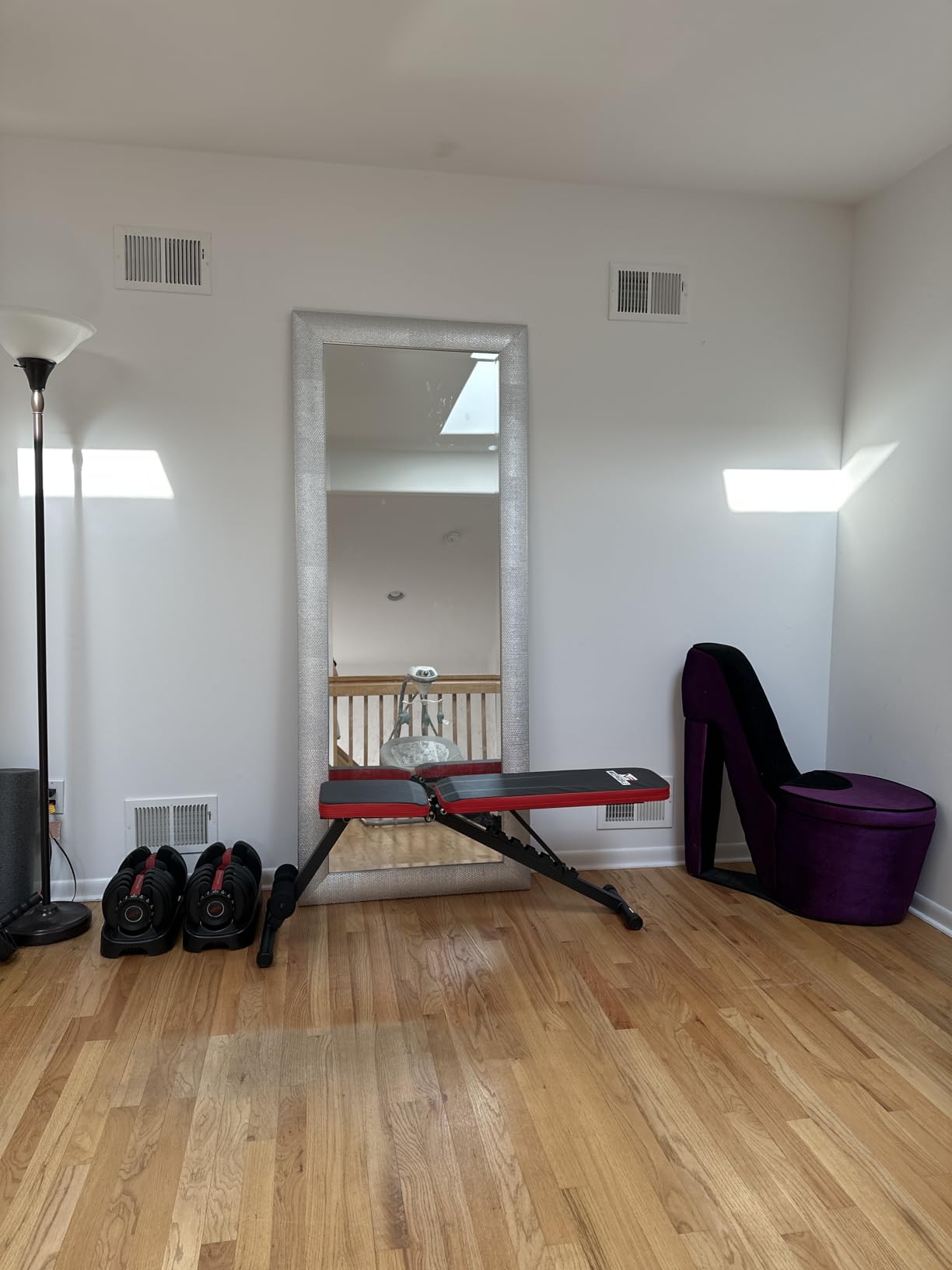 NICEPEOPLE Adjustable Weight Bench for Home Gym, 660LBS Capacity Workout Bench with 8 Backrests for Chest Shoulders Arms, Compact and Foldable Strength Bench for Small Space Apartment Room customer photo 2