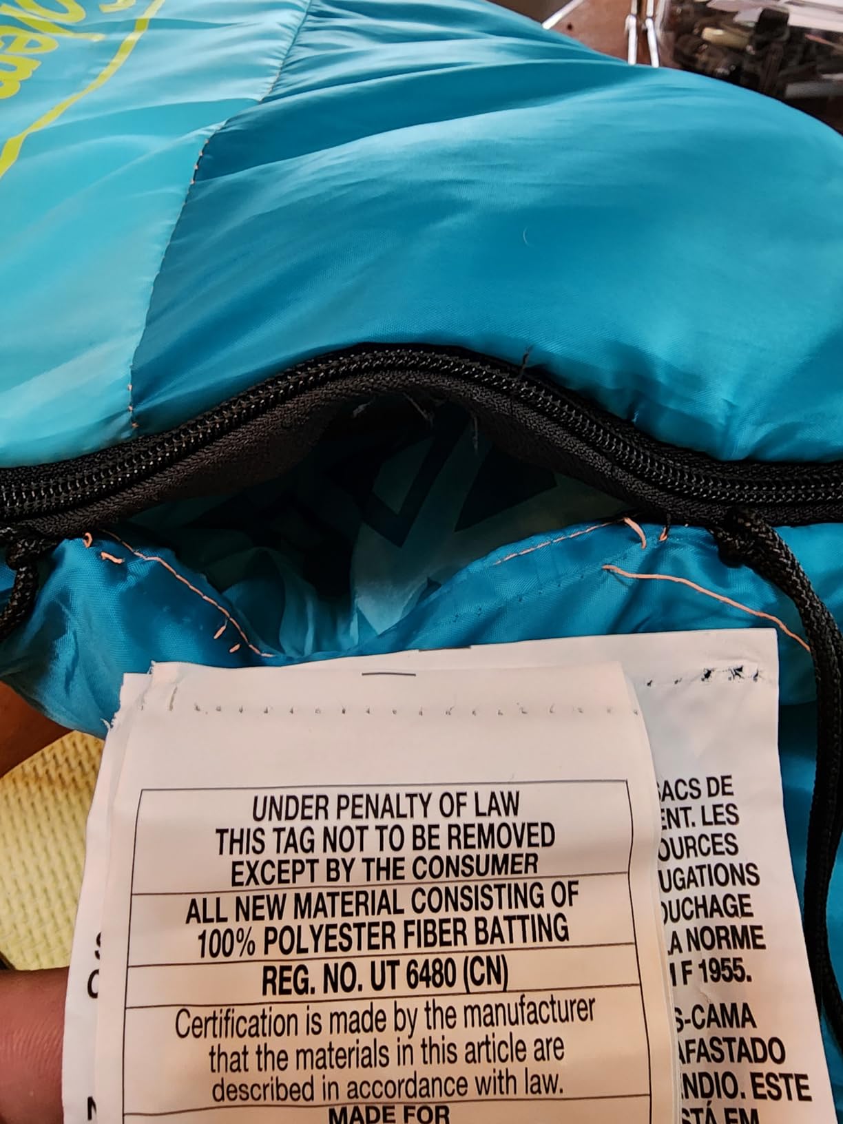 Coleman Kids 50°F Sleeping Bag, Comfortable Youth Sleeping Bag for Sleepovers & Camping, Fits Children up to 5ft Tall, Glow in The Dark Design, Stuff Sack Included, Machine Washable customer photo 1
