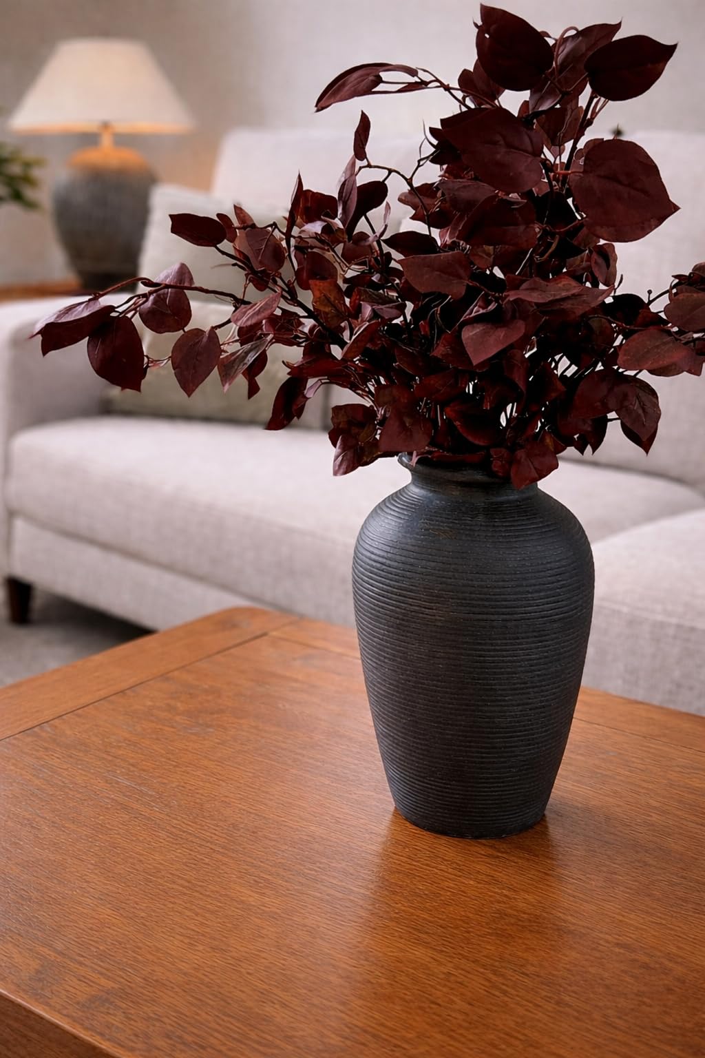 Large Ceramic Rustic Vase, 11 inch Minimalist Decorative Farmhouse Tall Vase for Home Decor, Living Room, Shelf Decor, Enterway, Wedding, Table Decoration, Bronze customer photo 1