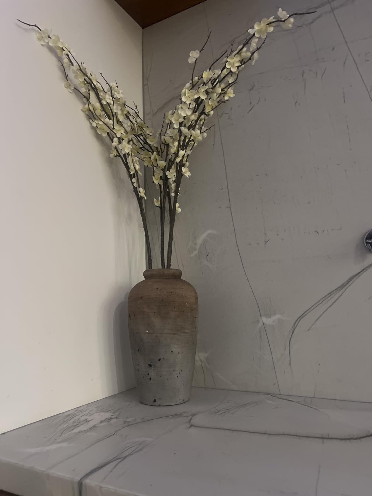 Large Ceramic Rustic Vase, 11 inch Minimalist Decorative Farmhouse Tall Vase for Home Decor, Living Room, Shelf Decor, Enterway, Wedding, Table Decoration, Bronze customer photo 2