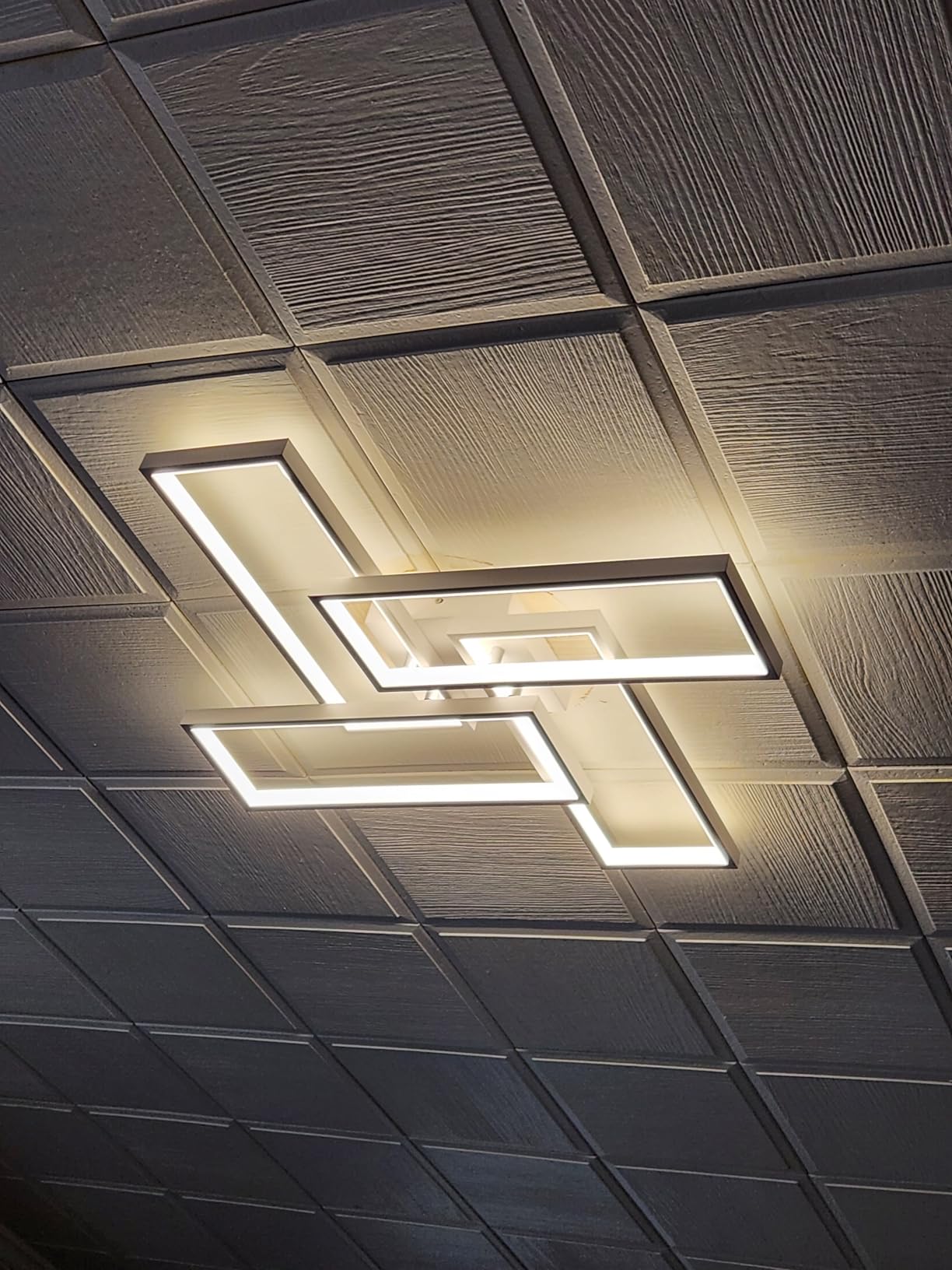 Modern LED Ceiling Light Fixture Black Kitchen Lighting 31.5