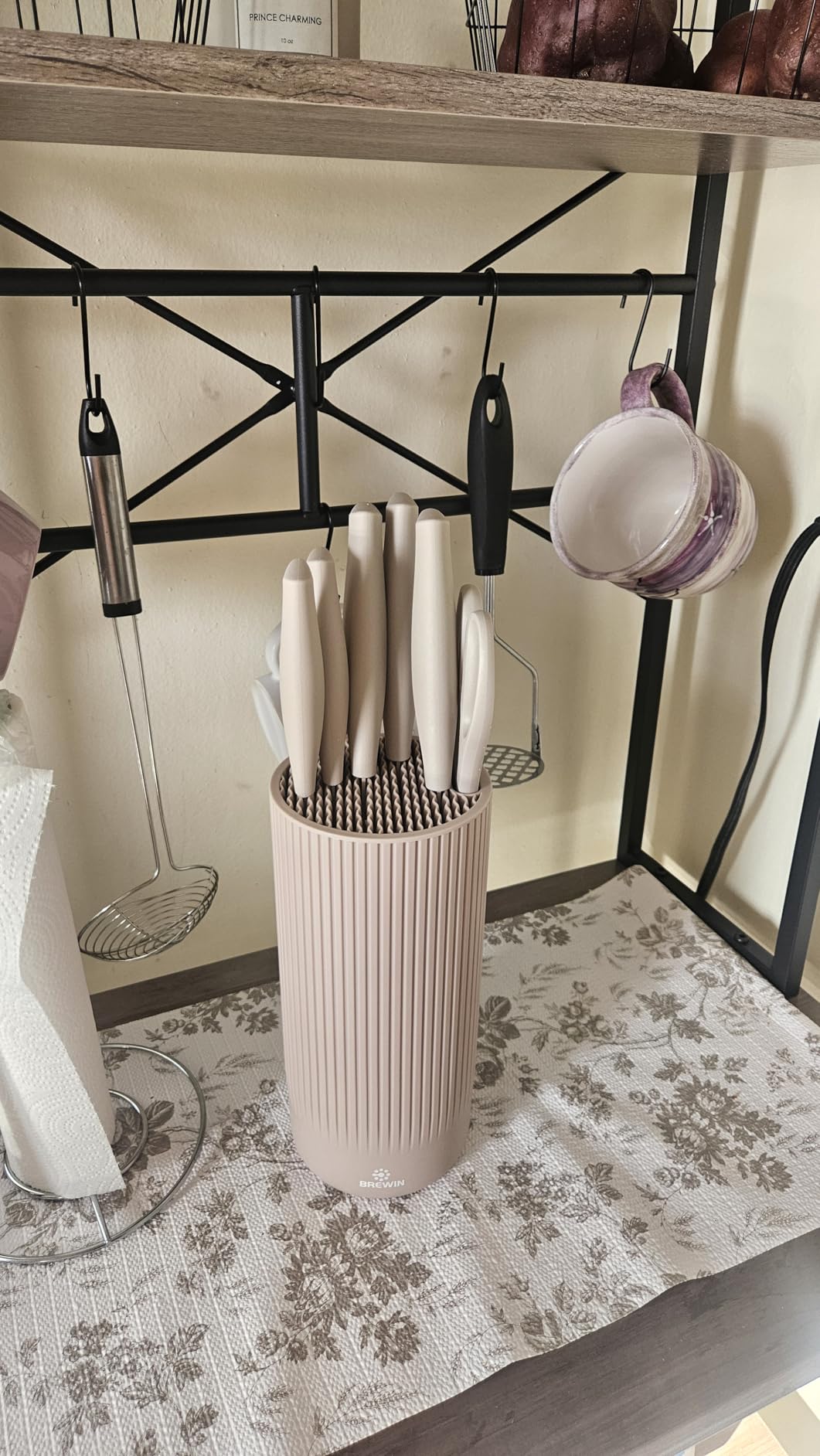Knife Set, Brewin Kitchen Knife Set, Knives Set for Kitchen, Universal Knife Block, Utility Knife Block Set, New Home Essentials, Apartment Essentials, Dishwasher Safe customer photo 2