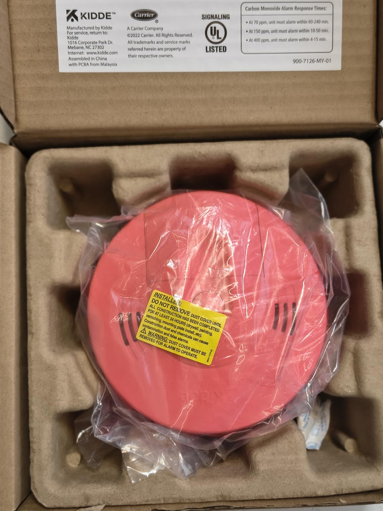 Kidde Smoke and Carbon Monoxide Detector, AA Battery Powered with LED Status Lights, 85 dB Alarm, 5 inches, 30CUDR, 1 Pack customer photo 2