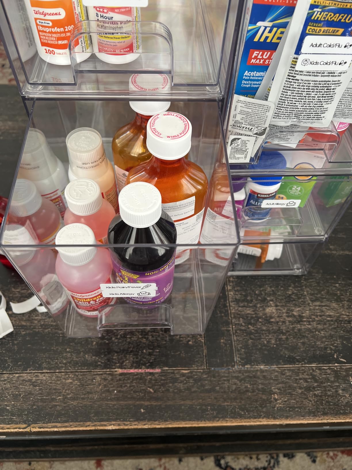 Vtopmart Stackable Storage Drawers Set of 5, Clear Plastic Organizer Bins for Baby Bottle, Beauty Supplies Storage customer photo 2