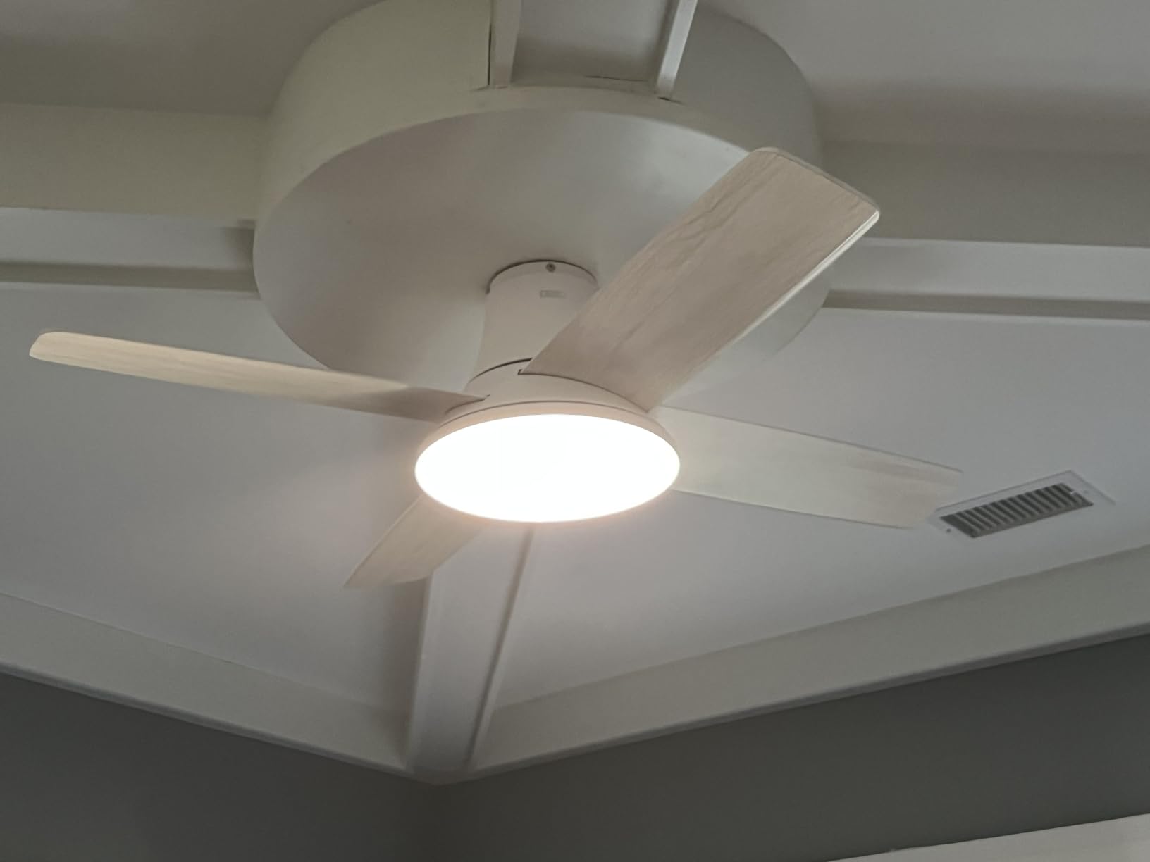 Dreo Ceiling Fans with Lights and Remote, 44 Inch Low Profile, Black Flush Mount Bedroom Ceiling Fan, Reversible Motor, 5CCT LED, 6-Level Dimmable, 6-Speed, Quiet, Timer, Easy-Install customer photo 1