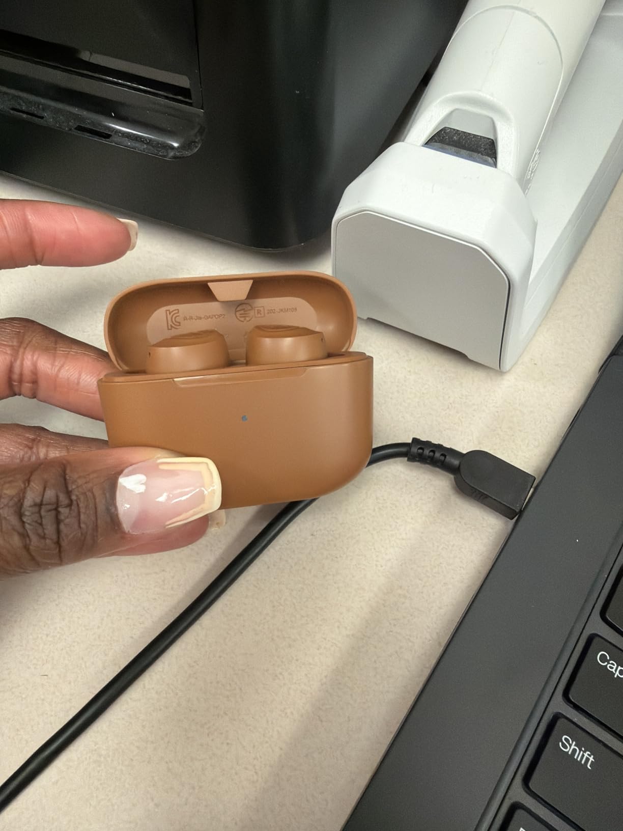 JLab Go Air Pop+ Tones True Wireless Earbuds, in Ear Headphones, Bluetooth Earphones, 35H Playtime Ear Buds with Microphone, USB-C Charging Case, Dual Connect, EQ3 Sound (1615 C) customer photo 2