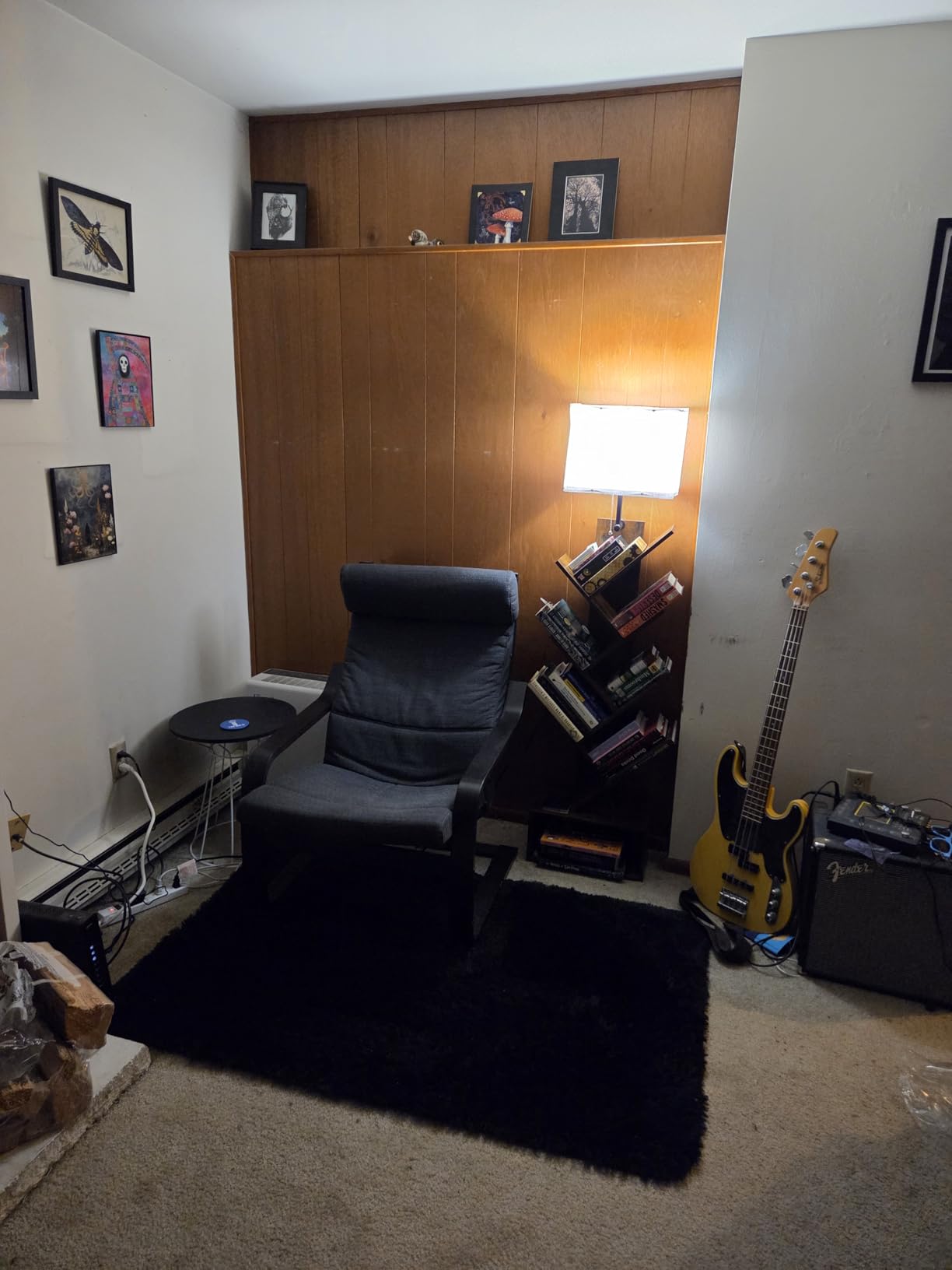 Evermagin 6 Tier Tree Bookshelf with Light, Narrow Bookcase Tower, Tall Floor Standing Book Organizer with Storage Cabinet for Living Room, Bedroom and Home Office, Rustic Brown customer photo 1