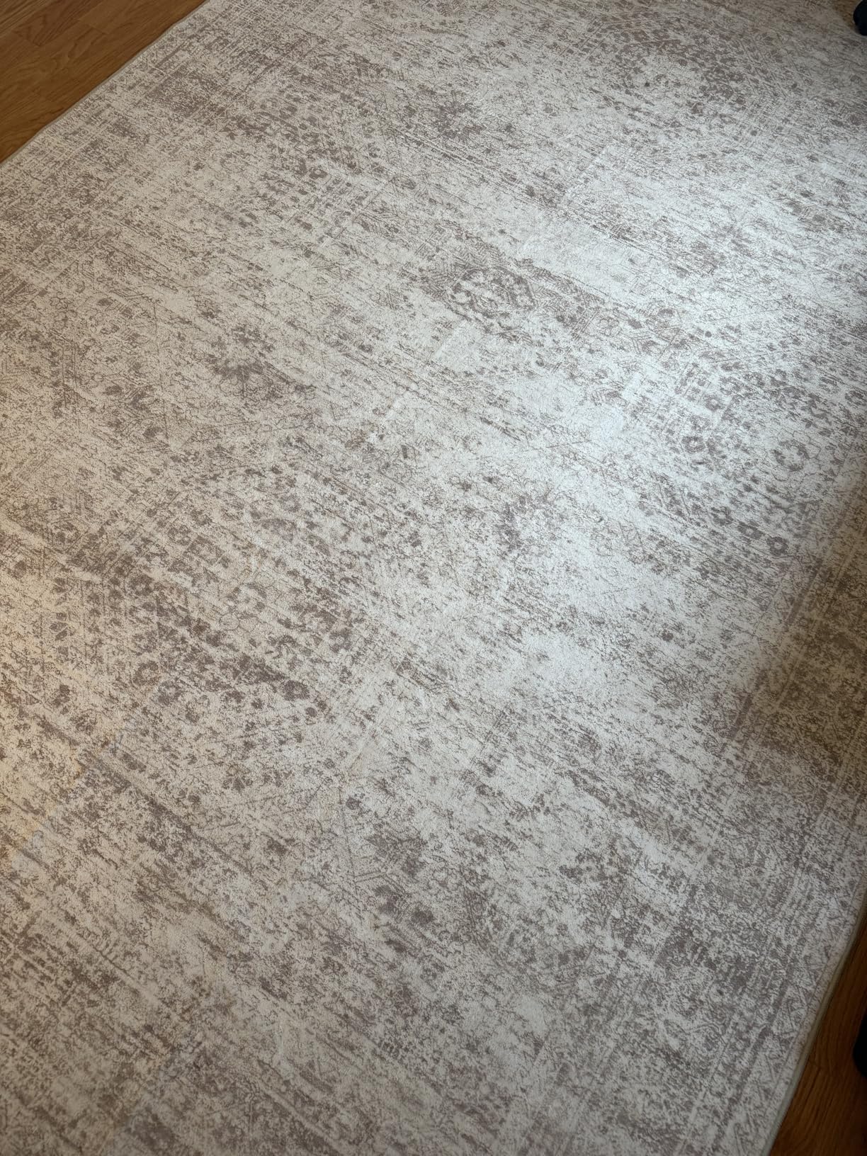 Washable Area Rug 8x10, Large Soft Rugs for Living Room Vintage Beige Carpet 8x10 Area Rugs for Bedroom Dining Room Non-Slip Stain Resistant customer photo 1