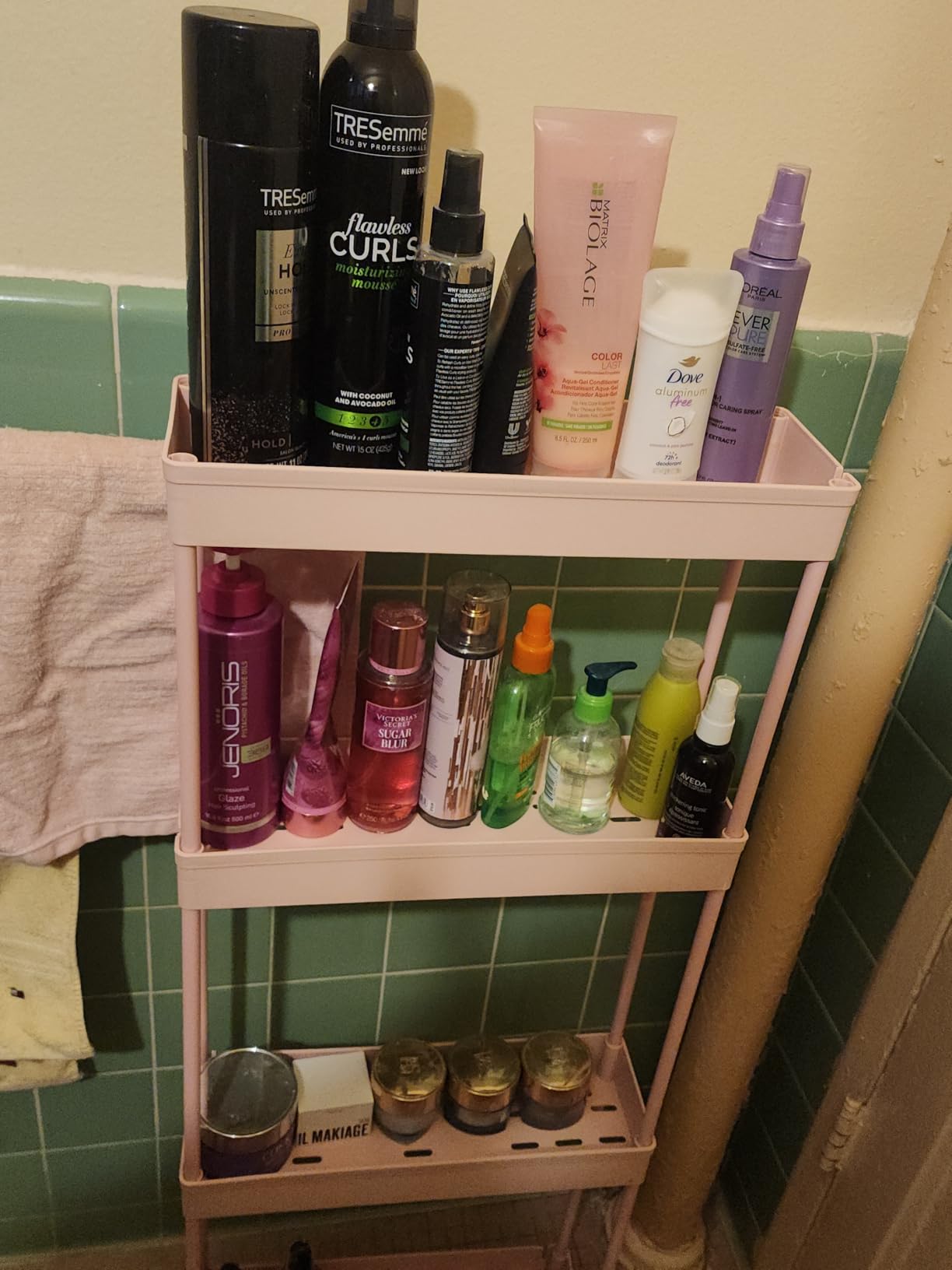 SPACEKEEPER Slim Rolling Storage Cart 4 Tier Bathroom Organizer Utility Cart Mobile Shelving Unit Tower Rack for Kitchen, Laundry Room, Bathroom, Narrow Places customer photo 1