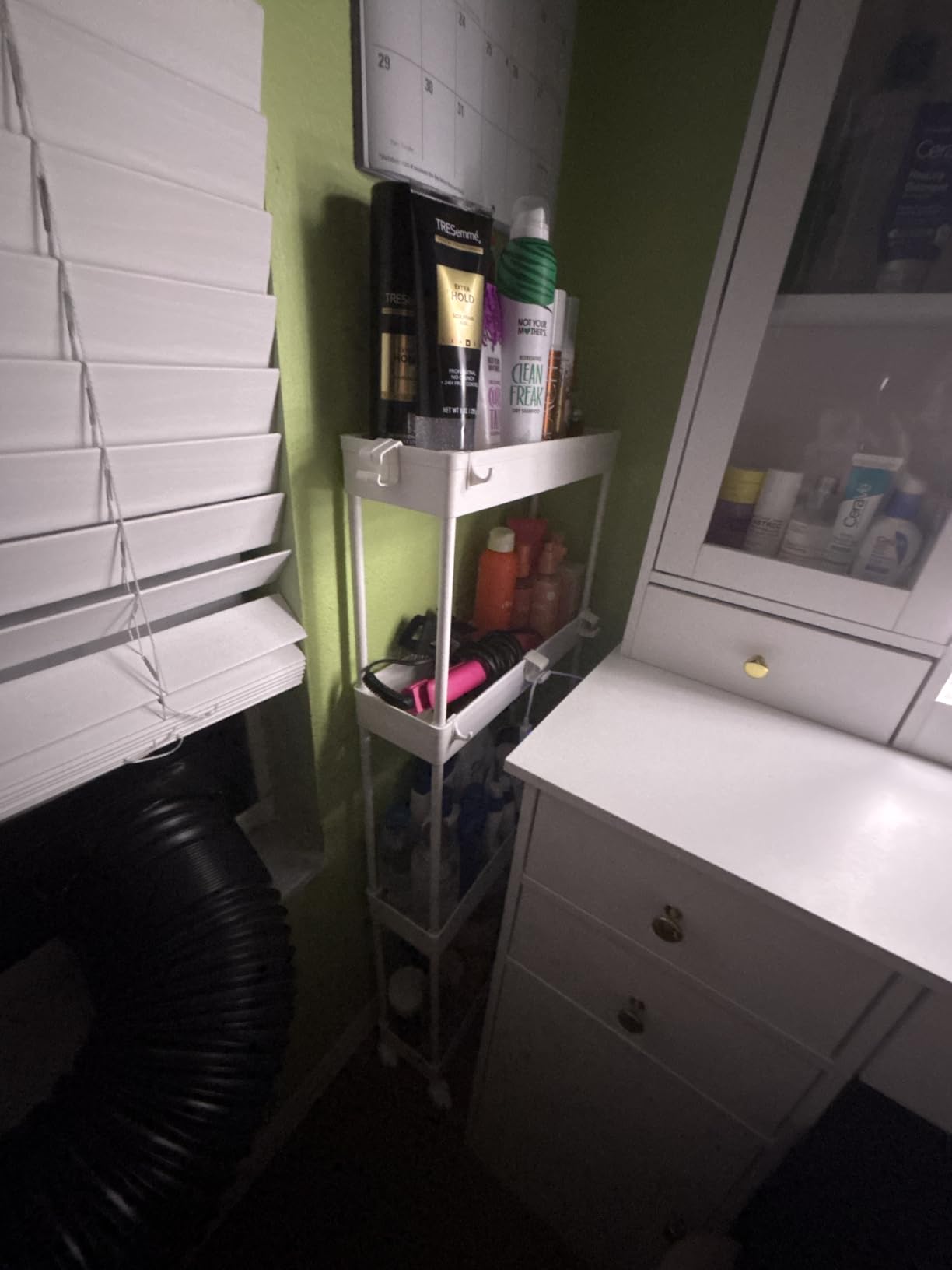 SPACEKEEPER Slim Rolling Storage Cart 4 Tier Bathroom Organizer Utility Cart Mobile Shelving Unit Tower Rack for Kitchen, Laundry Room, Bathroom, Narrow Places customer photo 2