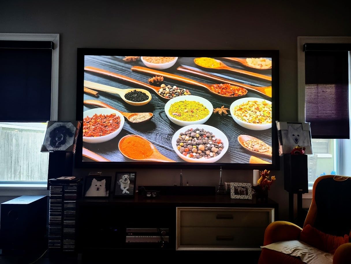 Dangbei DBOX02 Laser Projector 4K GTV, 2450 ISO Lumens, Netflix Officially Licensed, Blu-ray 3D, Home Theater Projector with WiFi and Bluetooth, HDR10+, 200-inch Picture, 2x12W DTS, Dolby Audio customer photo 2