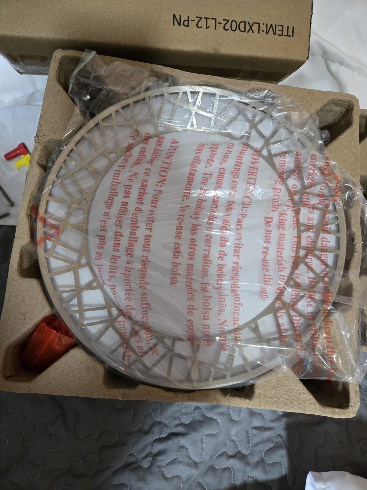 12 Inch Flush Mount Ceiling Light, Modern Brushed Nickel LED Ceiling Light Fixture, 20W 1400LM 2700-6500K Adjustable, Dimmable customer photo 1