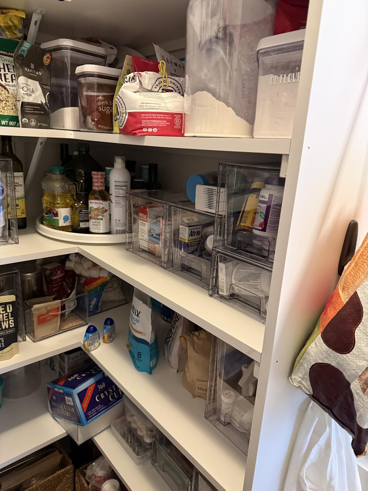 Vtopmart 4Pack Large Stackable Kitchen Pantry Storage Drawers, Clear Organizer Bins with Handles, Acrylic Drawer Organizers for Kitchen Pantry, Bathroom Undersink, Cabinet Organization and Storage customer photo 2