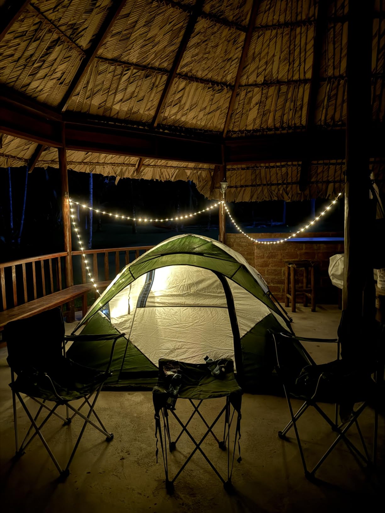 Solar Camping String Lights, 39.4 FT Fairy String Light, 4 in 1 Portable Waterproof Camp LED Lamp with 8 Lighting Modes, Hanging Rechargeable Tent Lantern for Outdoor Garden Patio Party Essentials customer photo 1