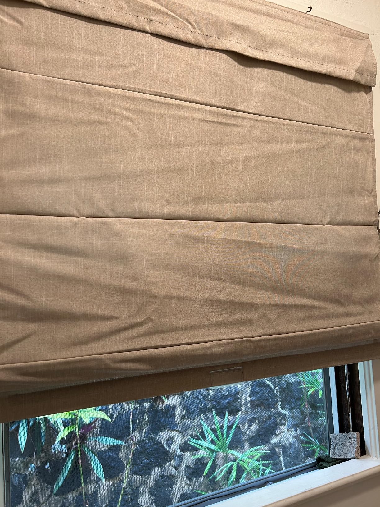CHICOLOGY Cordless Roman Shade, Light Filtering Privacy Liner, Textured Belgian Flax Fabric, 24