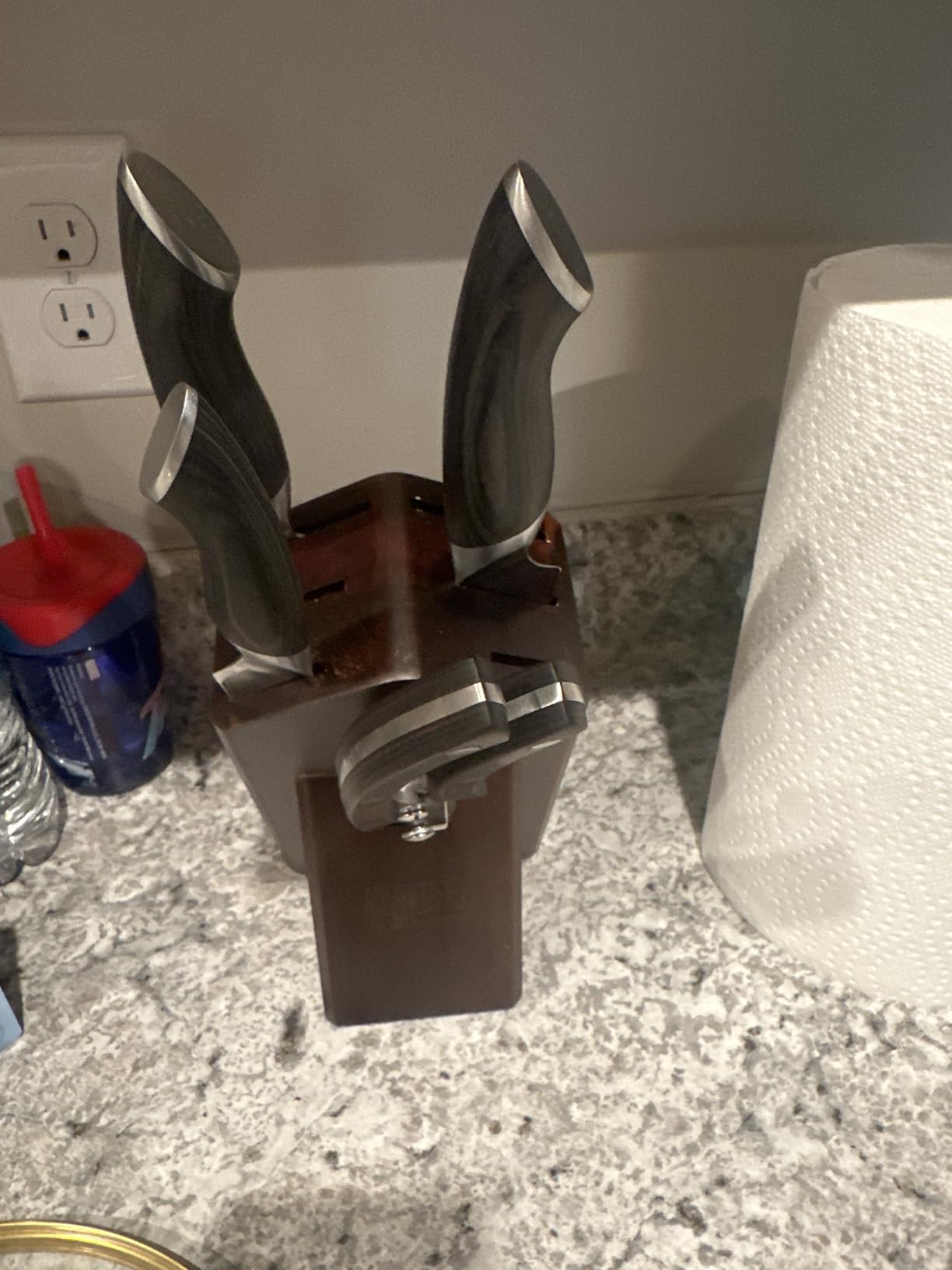 HOSHANHO 8-Piece Kitchen Knife Set, Japanese High Carbon Super Steel Knife Sets with Block, Professional Ultra Sharp Chef Knife Set with Scissors customer photo 1