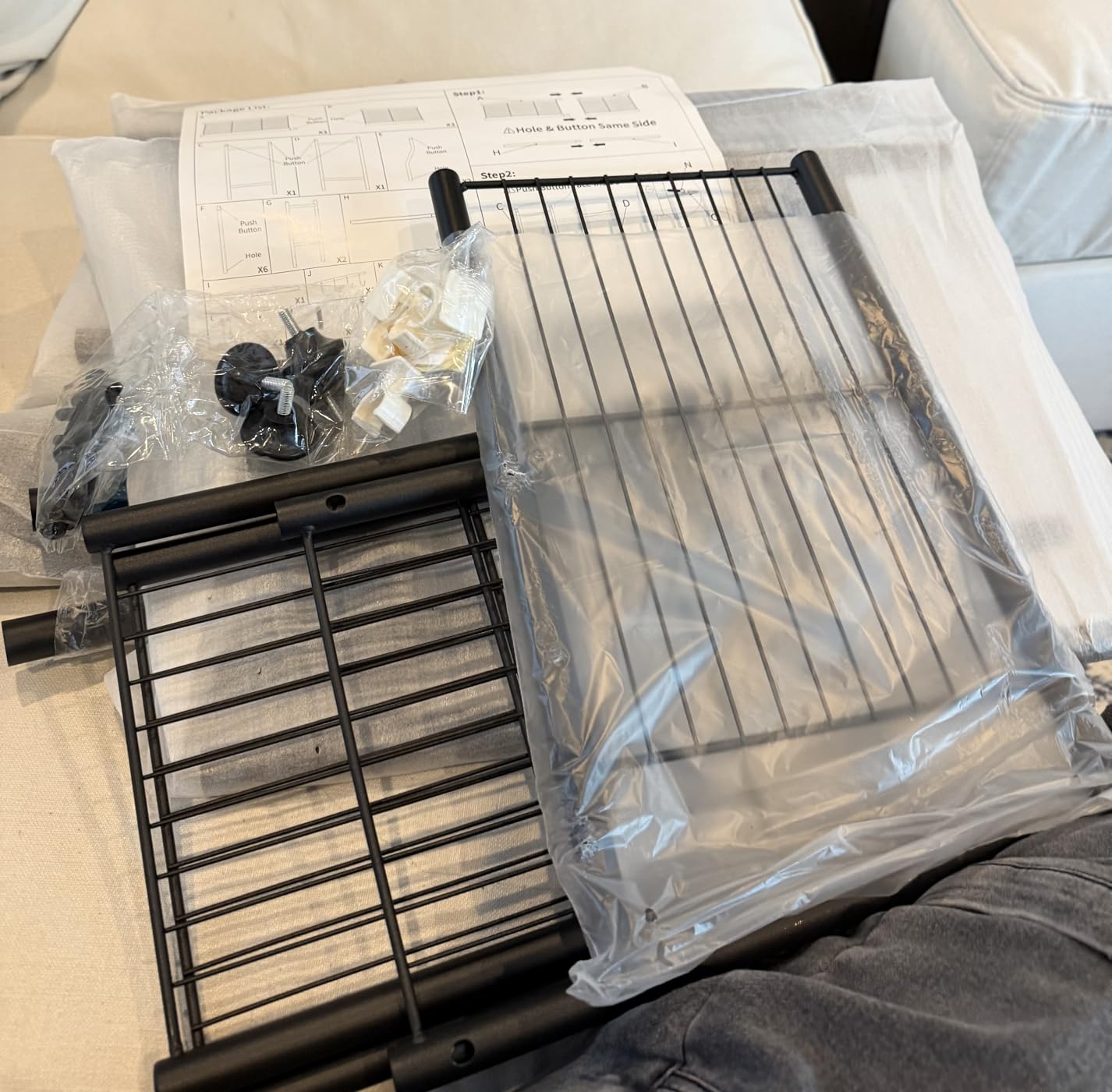 GloTika 3-Tier Over Toilet Storage with Anti-Tilt Safety System - 150lb Total Capacity Metal Bathroom Shelves Including Paper Holder & 4 Hooks, Space Saving Above Commode Organizer customer photo 2