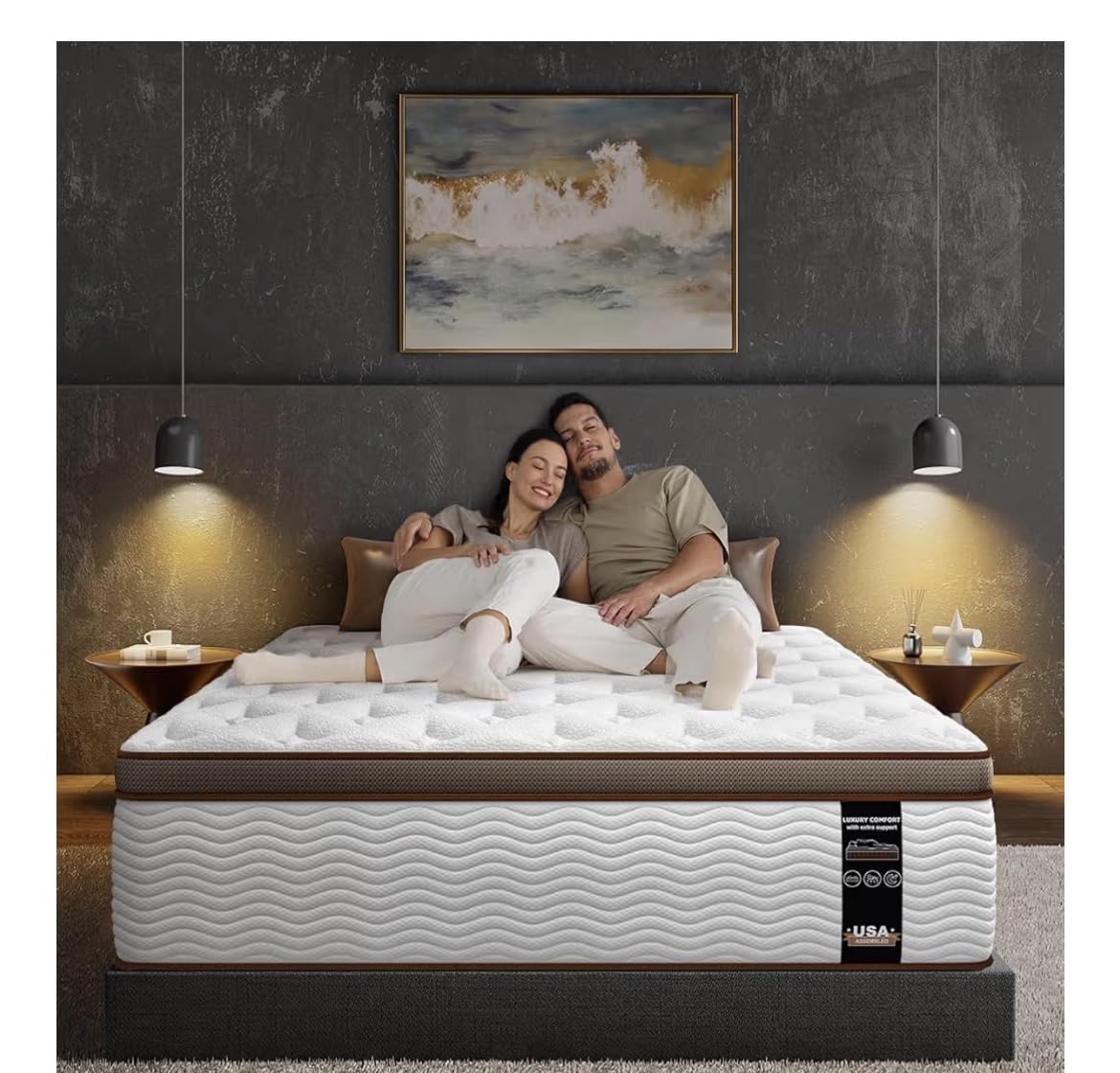 BedStory Queen Mattress 14 Inch - Firm Hybrid Mattress with Orthopedic Spinal Support for Back Pain - 2.0mm Advanced Pocket Spring and Motion Isolation Technology, CertiPUR-US Certified customer photo 1