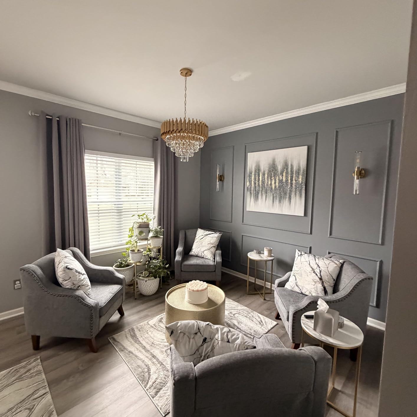 10-Light Large Crystal Chandelier 24