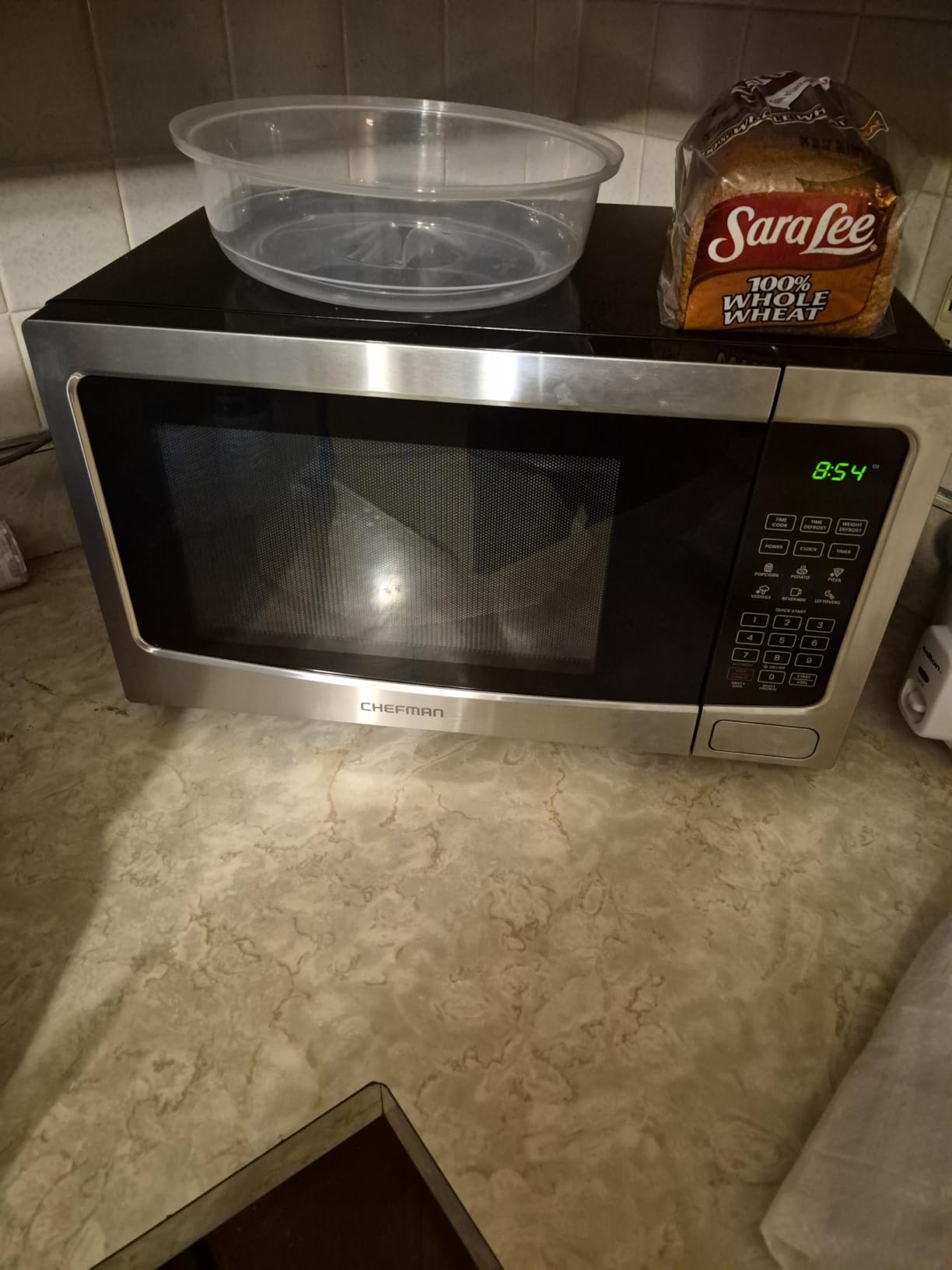 Chefman MicroCrisp Countertop Microwave Oven and Convection Oven, with Integrated Crisper, Guided Touchscreen Interface, 10 Power Levels, Mute Function, and Eco Mode, 1800W and 0.8 Cu. Ft. - Black customer photo 1