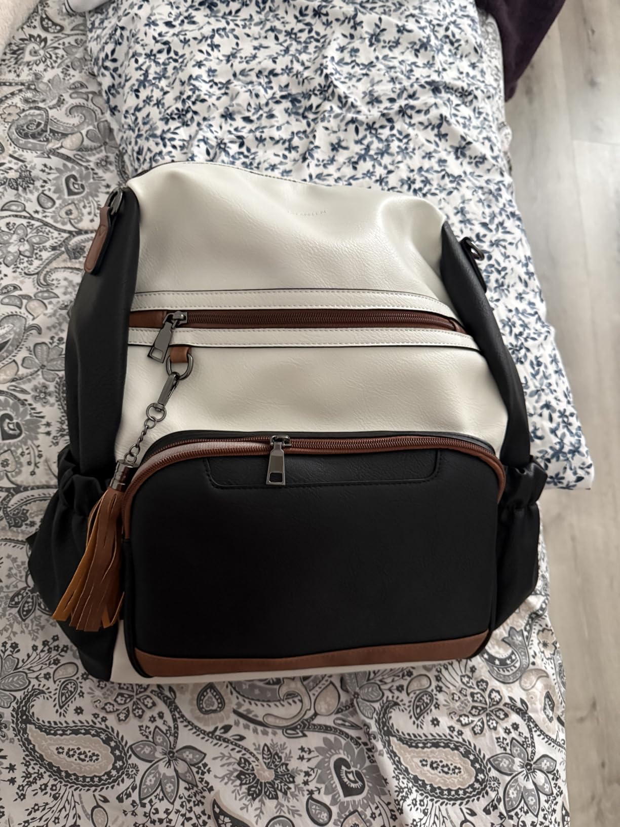 PU Leather Laptop Backpack for Women Designer Travel Backpack with Laptop Compartment Ladies Computer Shoulder Bags customer photo 1