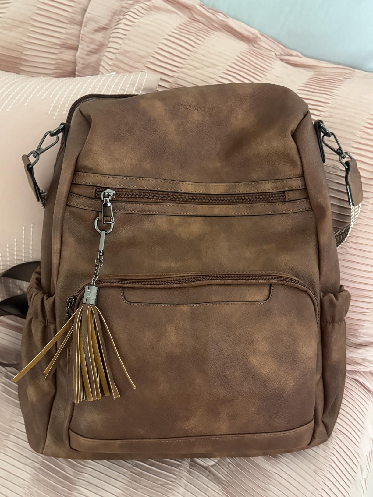 PU Leather Laptop Backpack for Women Designer Travel Backpack with Laptop Compartment Ladies Computer Shoulder Bags customer photo 2