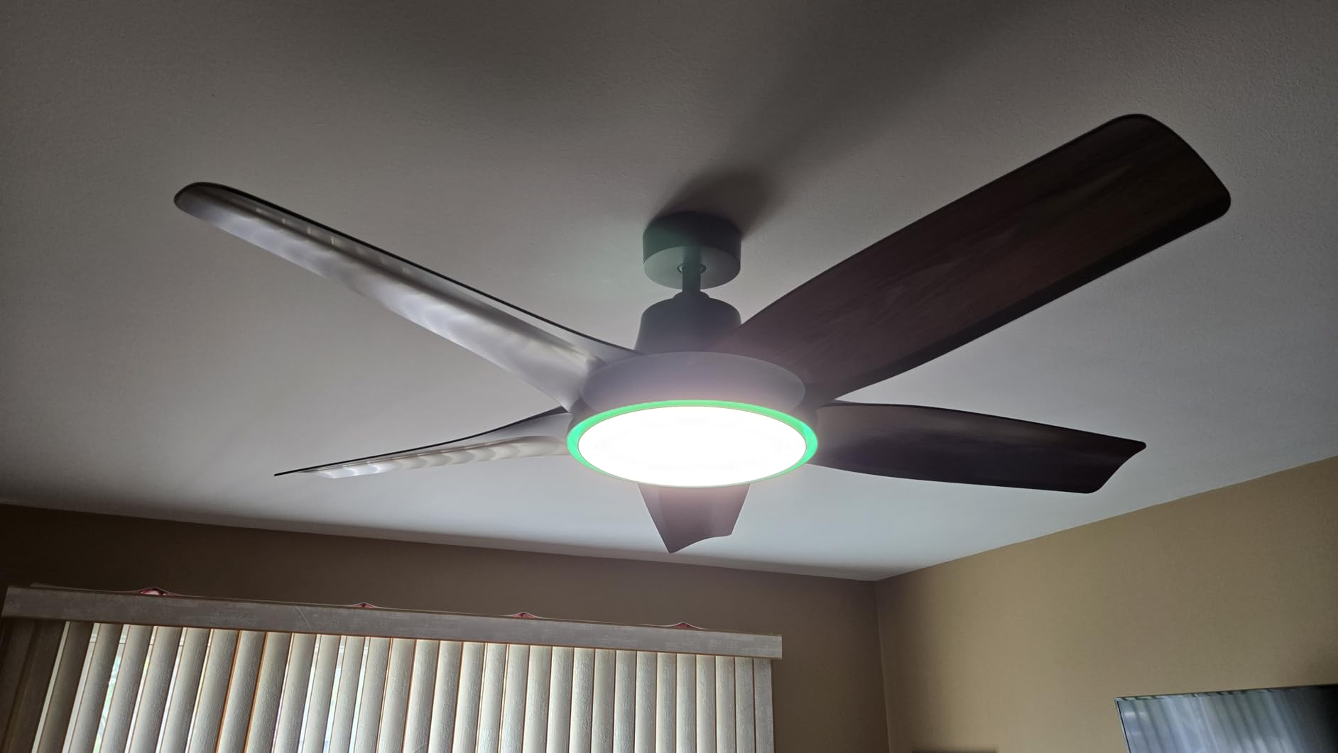 DREO Smart Ceiling Fans with Lights, Low Profile Ceiling Fan with Alexa/App, 52 inch Dimmable Lighting & Color Tuning, RGB Ambient Light for Living Room, Game Room customer photo 1