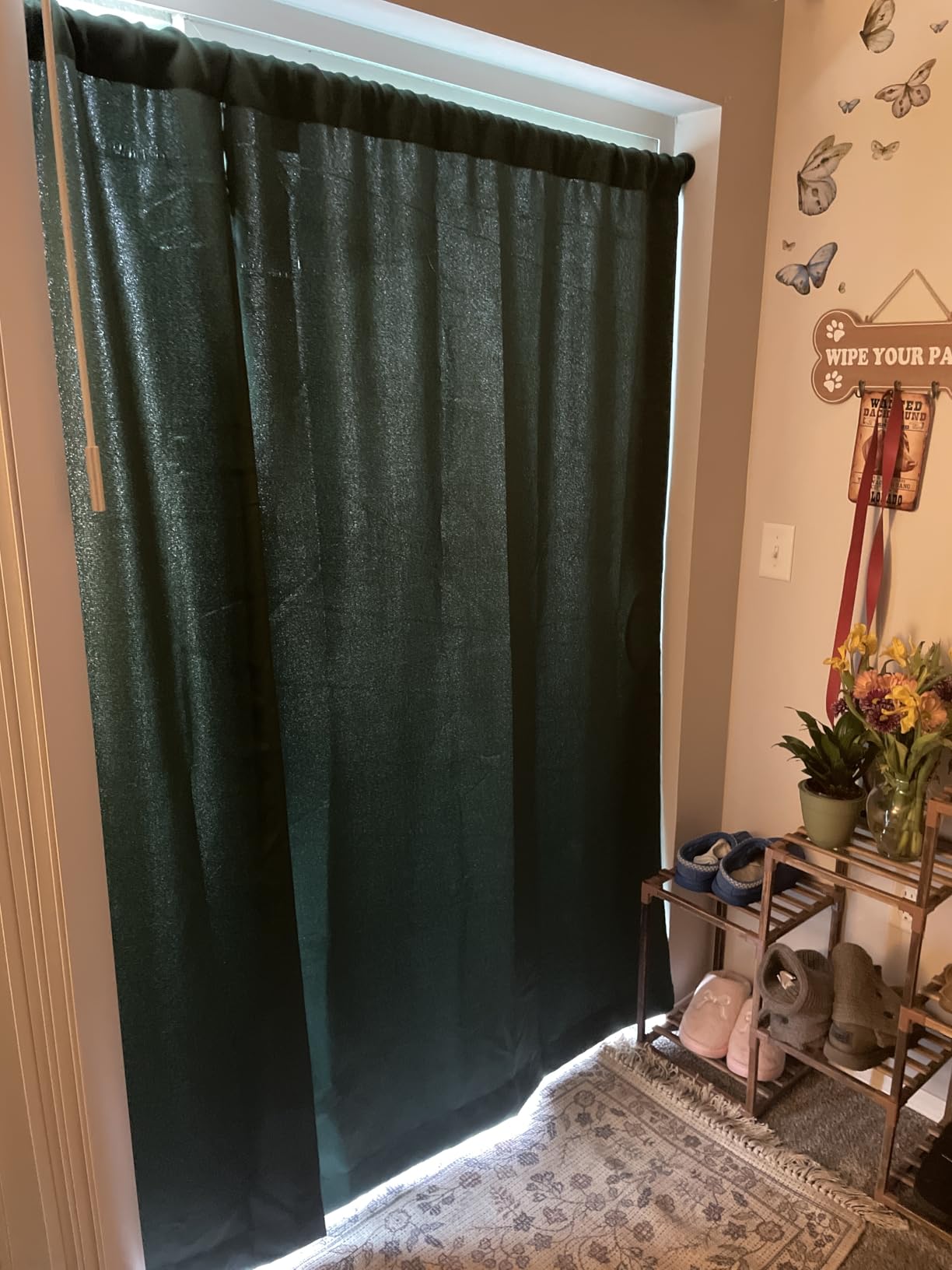 Simplebrand Ava Sage Green Blackout Curtains for Bedroom 63 Inch Length 2 Panels Set, Solid Thermal Insulated Energy Saving Rod Pocket Window Treatment Curtains Blackout Drapes, W40 x L63 Inch, Sage customer photo 2