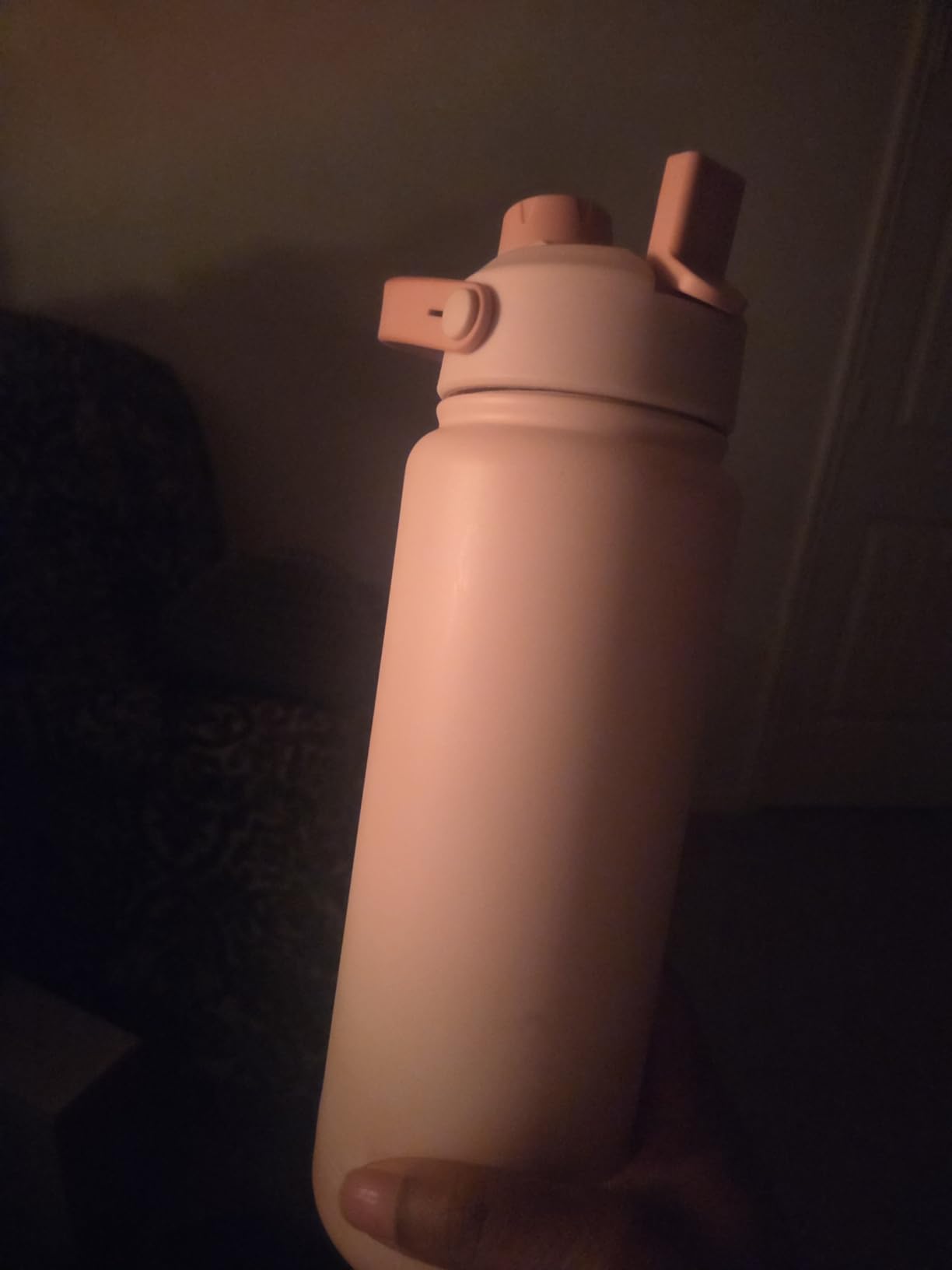 POWCAN 26 oz Insulated Water Bottle with 2-in-1 Straw and Spout Lid, Keep Cold 24H, Leak-Proof, Fits in Car Cup Holder, Stainless Steel Water Bottle for Sports, Travel, and School (Dark Knight) customer photo 2