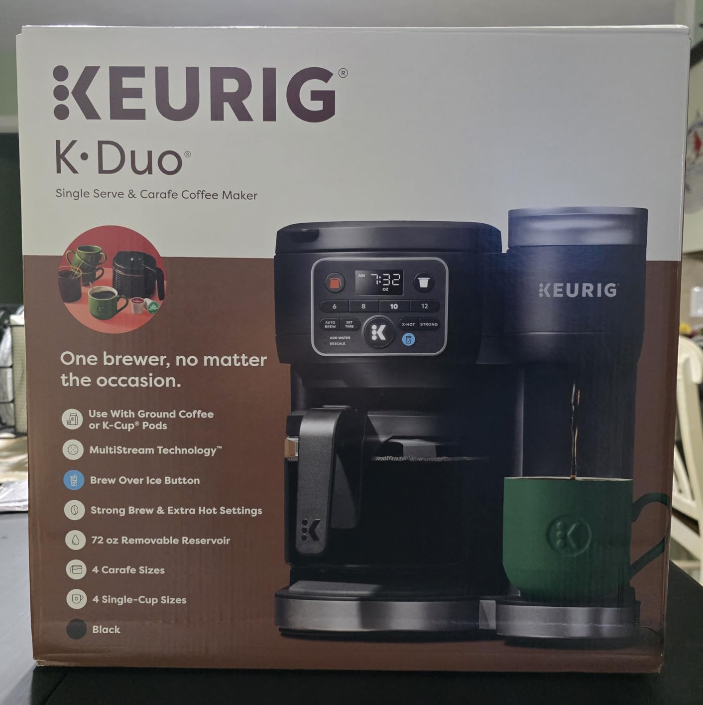 Keurig K-Duo Hot & Iced Single Serve & Carafe Coffee Maker, MultiStream Technology, 72oz Reservoir (Gen 2) customer photo 2