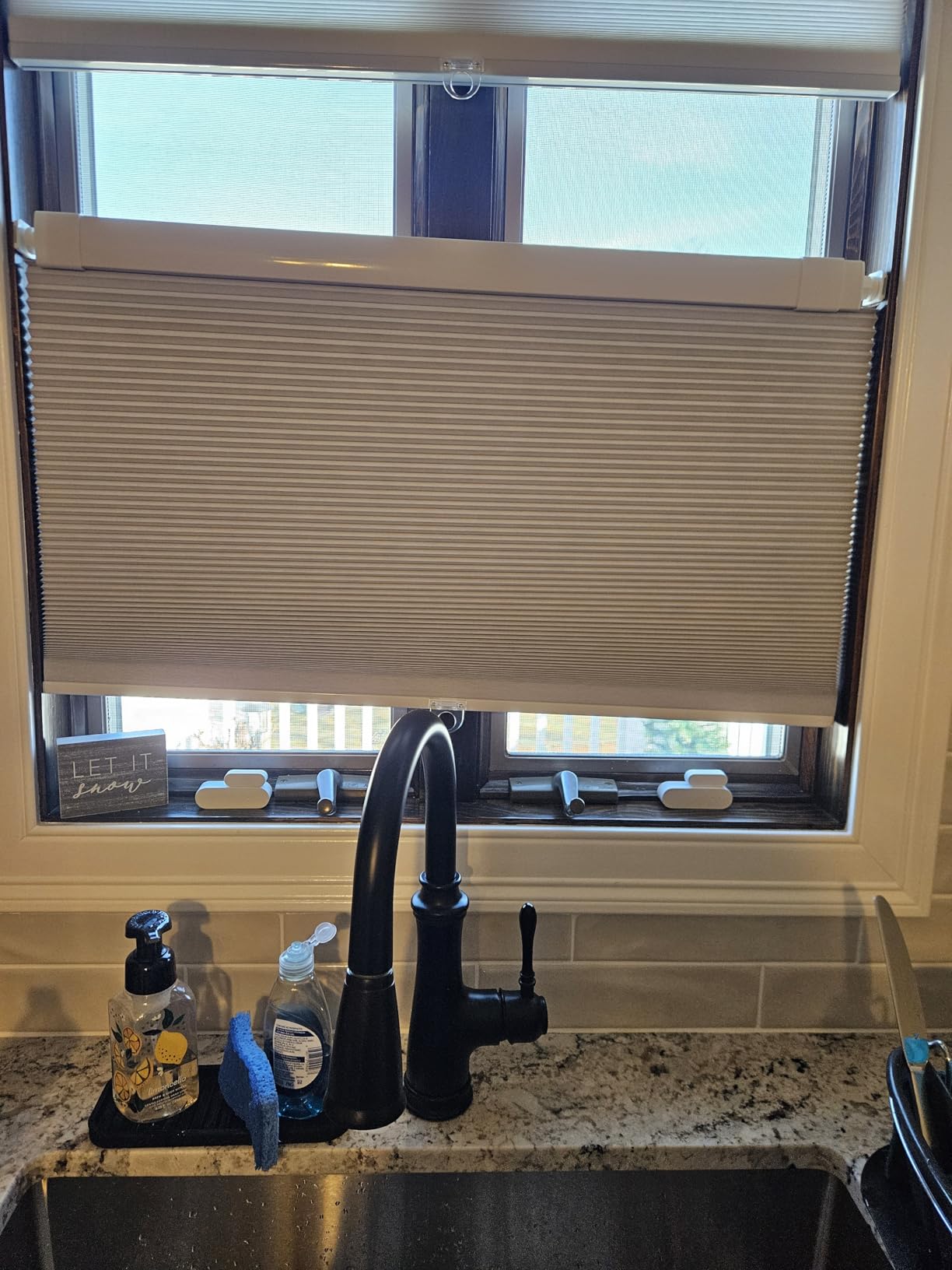 LazBlinds No Tools No Drill Cordless Cellular Shades, Light Filtering Honeycomb Shades for Home, Thermal Insulation Blinds for Windows (22 W x 36 H, White) customer photo 1