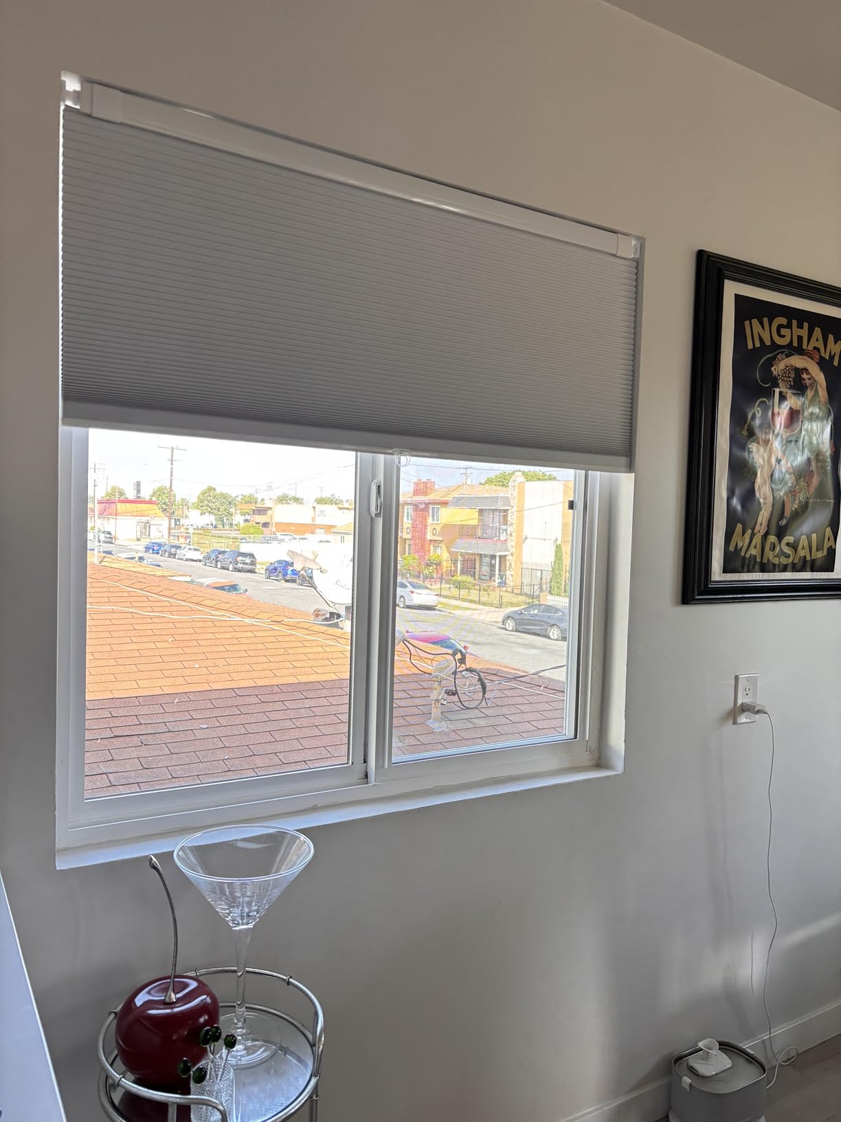 LazBlinds No Tools No Drill Cordless Cellular Shades, Blackout Light Blocking Honeycomb Shades for Home, Thermal Insulation Blinds (22 W x 36 H, White) customer photo 1