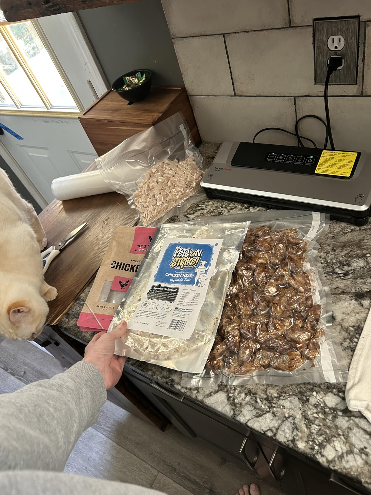 Bonsenkitchen Vacuum Sealer Machine | Compact Food Sealer for Kitchen Storage & Meal Prep | Multiple Modes | External Vacuum System | 5 Bags, Silver customer photo 1