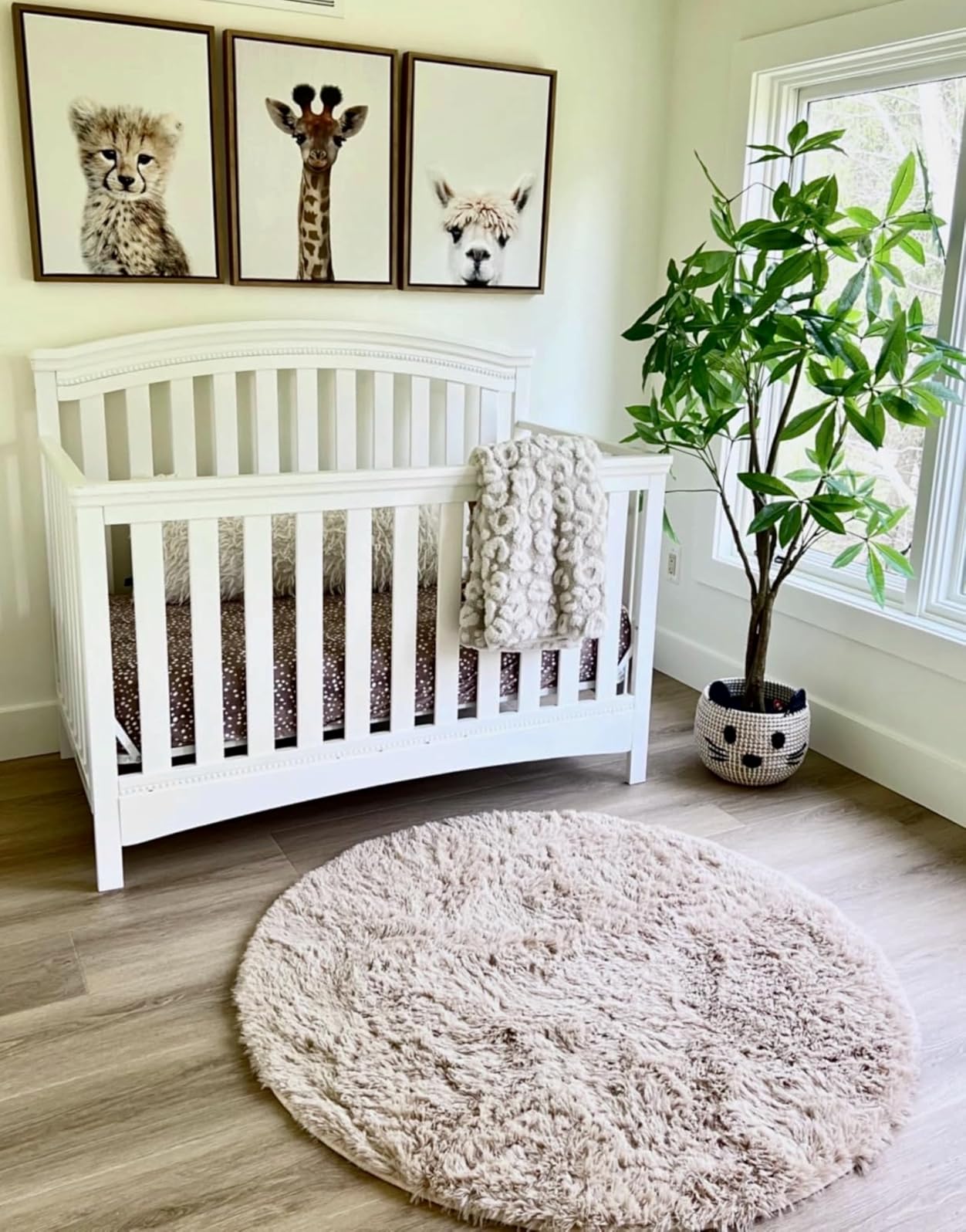 OLANLY Area Rugs for Living Room Bedroom, Machine Washable 4x5.9 ft Soft Fluffy Shaggy Bedside Rug, Indoor Floor Carpet for Kids Girls and Boys, Dorms, Nursery Rooms, Home Decor Aesthetic, Grey customer photo 2