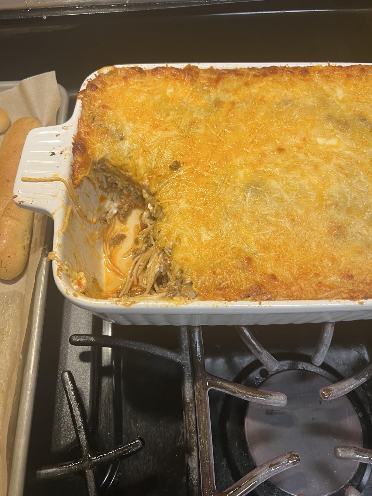MALACASA 4.4 QT Baking Dish, 9x13 Large Casserole Dish for Oven, Ceramic Baking Pan, Rectangular Lasagna Pan Deep with Handles for Baking, Durable Microwave Oven Safe, Wedding Gift,White, Series BAKE-BAKE customer photo 2