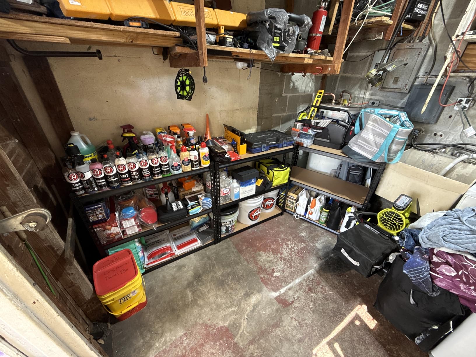 REIBII 2400LBS Storage Shelves 5 Tier Garage Shelving Heavy Duty, Adjustable Metal Shelving Unit, Garage Shelves for Basement, Warehouse, Pantry, Closet, Kitchen 72