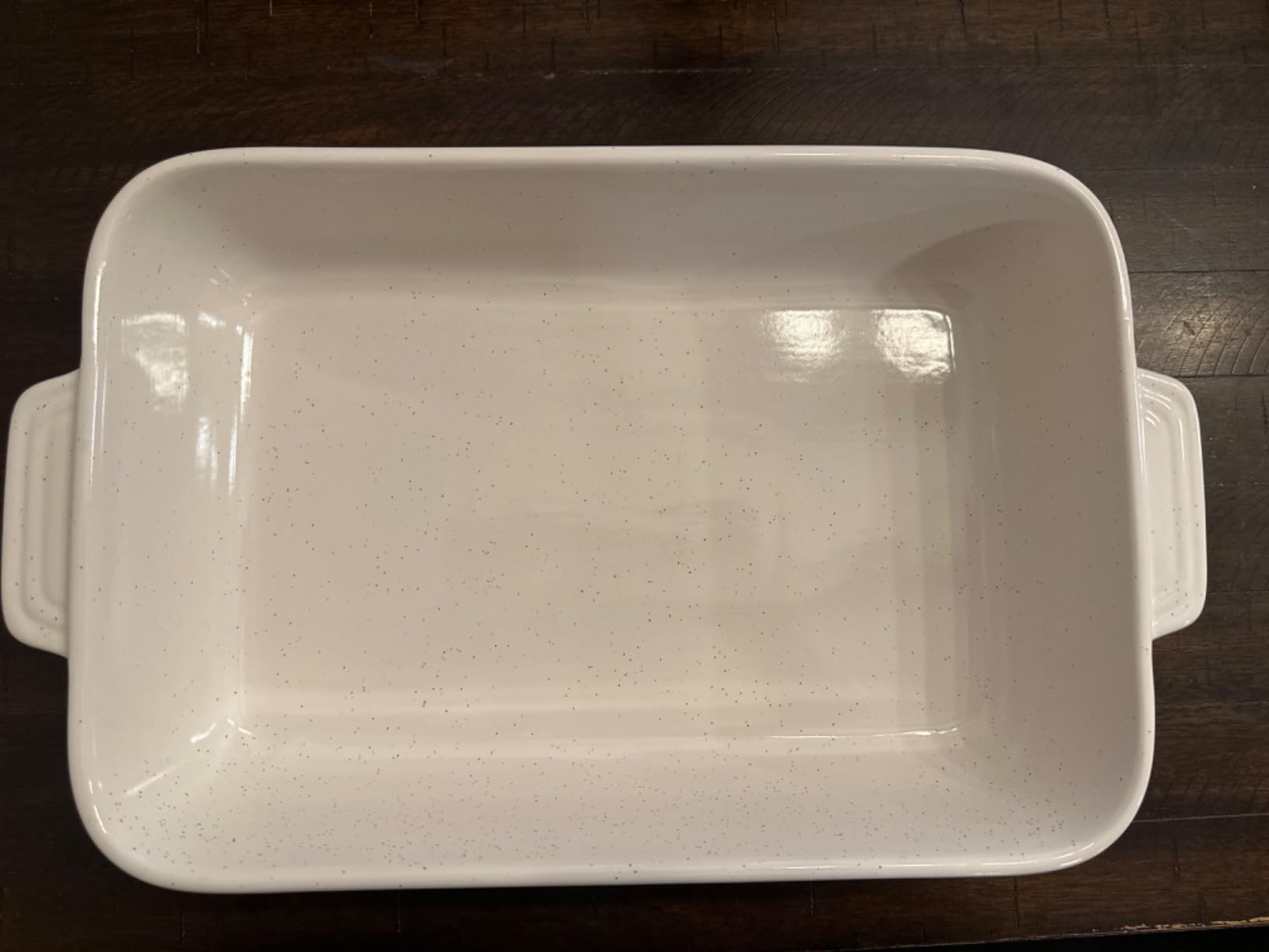 MALACASA Baking Dish 4.8 Qt Ceramic Casserole & Lasagna Pan, 9x13 Inch Deep Rectangular Oven Safe Dish with Handles for Baking, Roasting, Serving (Khaki & White) - Series Tara customer photo 1