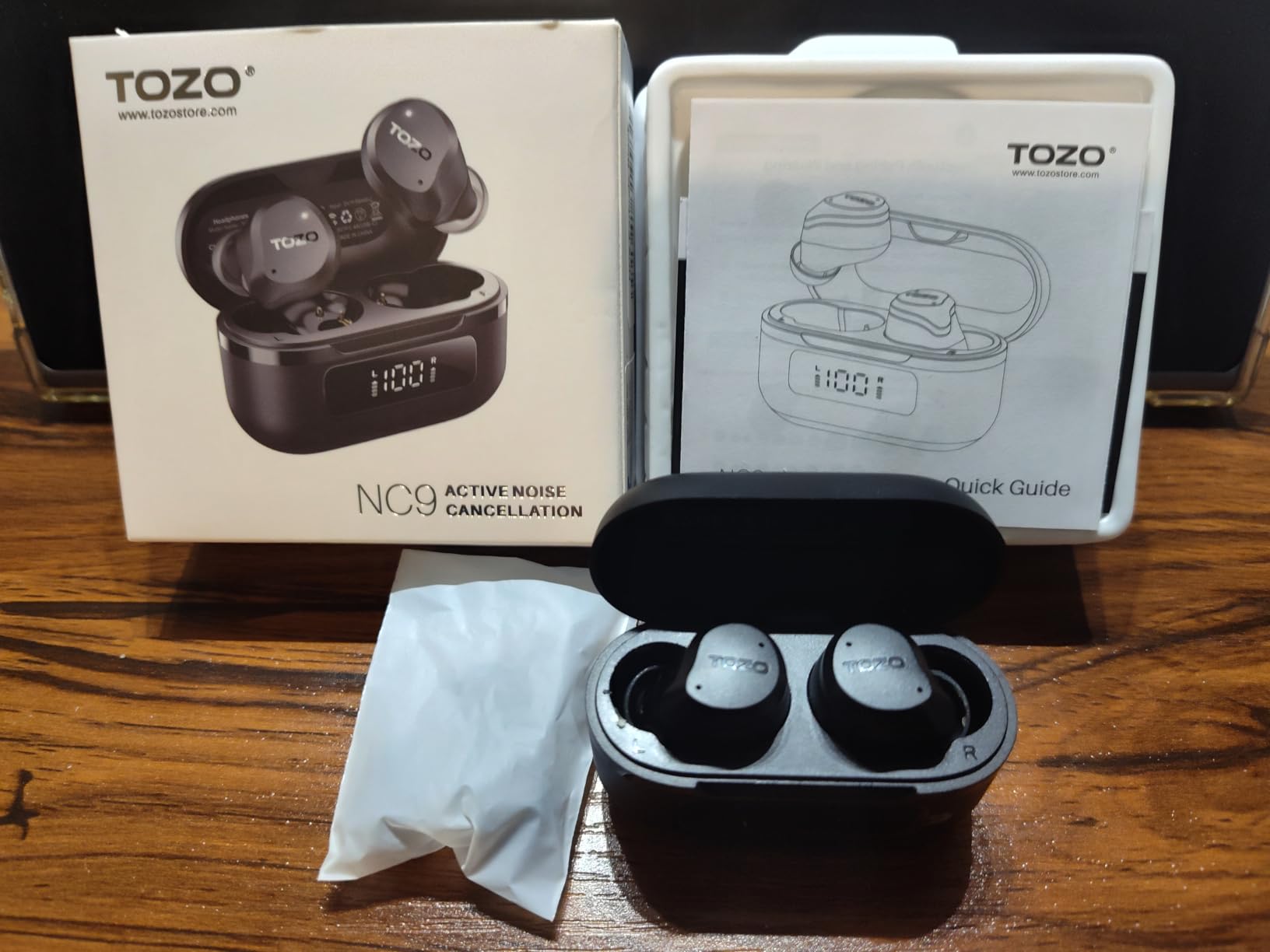 TOZO NC9 Hybrid Active Noise Cancelling Wireless Earbuds, 6 Mics ENC Clear Call, IPX8 Waterproof, in Ear Bluetooth 5.3 Headphones Stereo Bass Ear Buds 60H Playtime with LED Display 32 EQs via APP customer photo 1