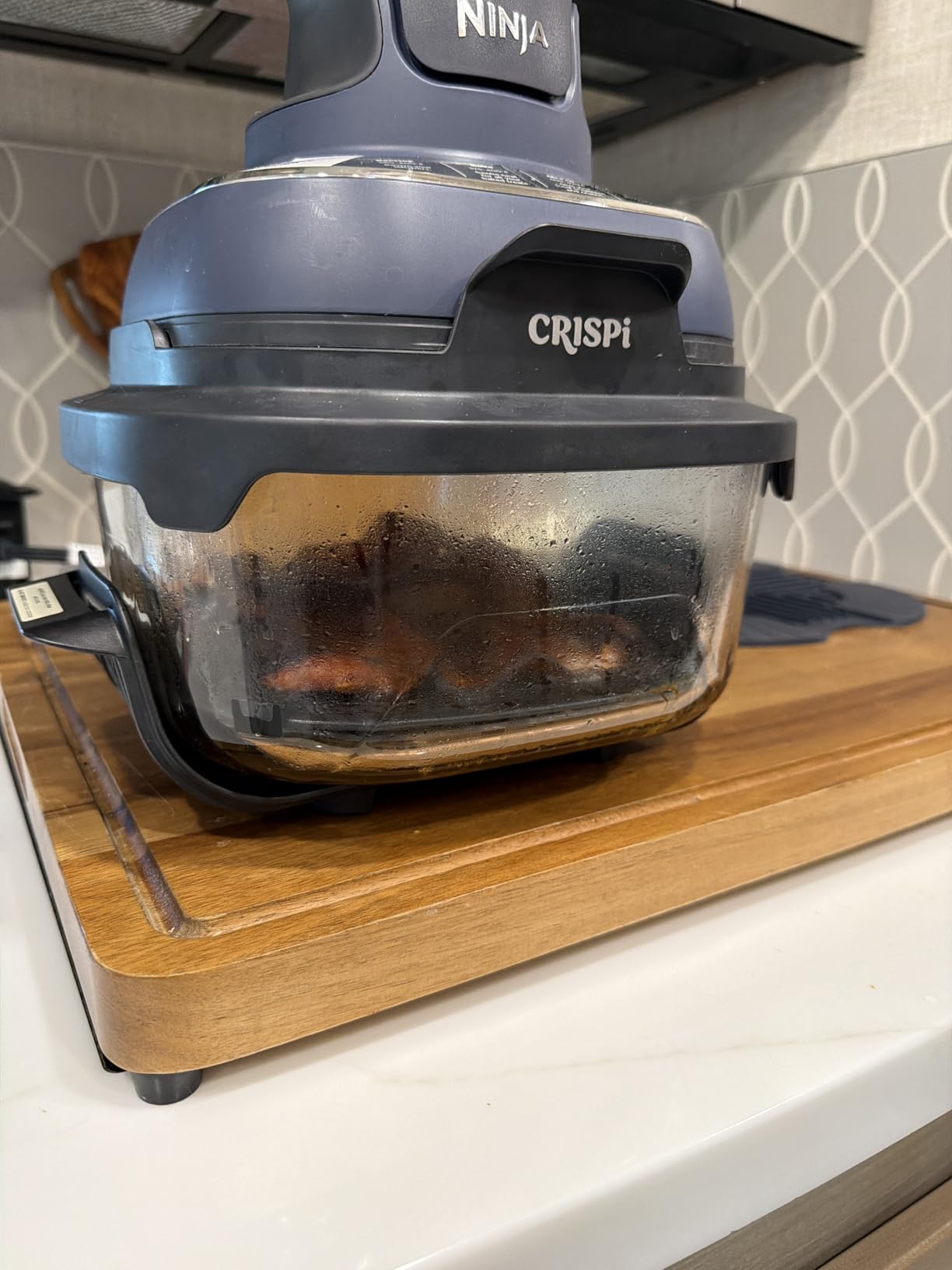 Ninja Crispi 4-in-1 Glass Air Fryer | 450°F | Non-Toxic | 4QT & 6-Cup Glass Containers w/Lids | Microwave, Freezer, Dishwasher Safe | Max Crisp, Air Fry, Bake, Recrisp | Cyberspace Gray, FN101GY customer photo 2