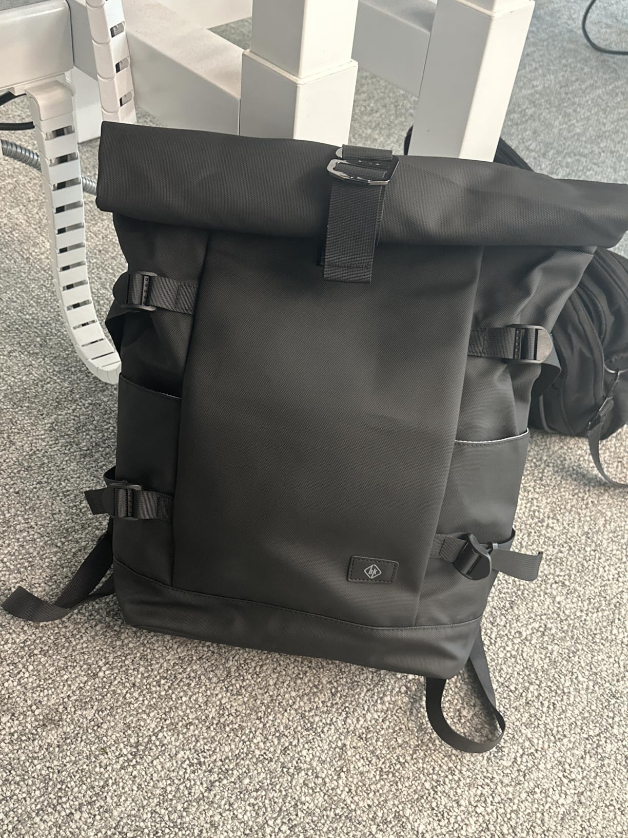 Rolltop Laptop Backpack, Expandable Business Travel Backpack for Men Women, Water-Resistant Casual Daypack with 15.6 Inch Laptop Compartment, 19-28L Anti-Theft Computer Work Bag for Commute College-Black customer photo 1