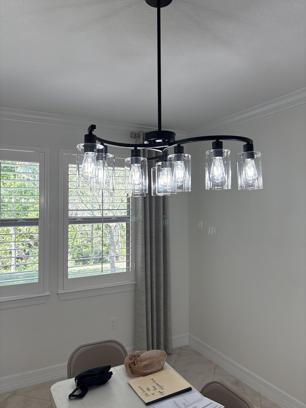 6-Light Brushed Nickel Chandeliers for Dining Room Light Fixtures Over Table, Adjustable Height customer photo 2