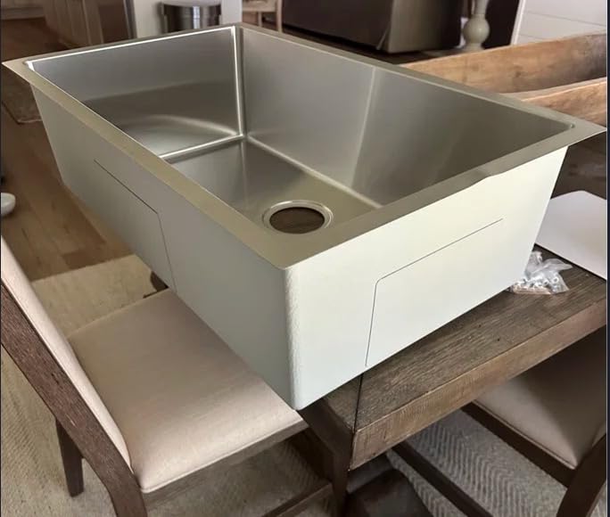 30 Inch Undermount Kitchen Sink - Delironexu 18 Gauge Stainless Steel Single Bowl Kitchen Sinks 30