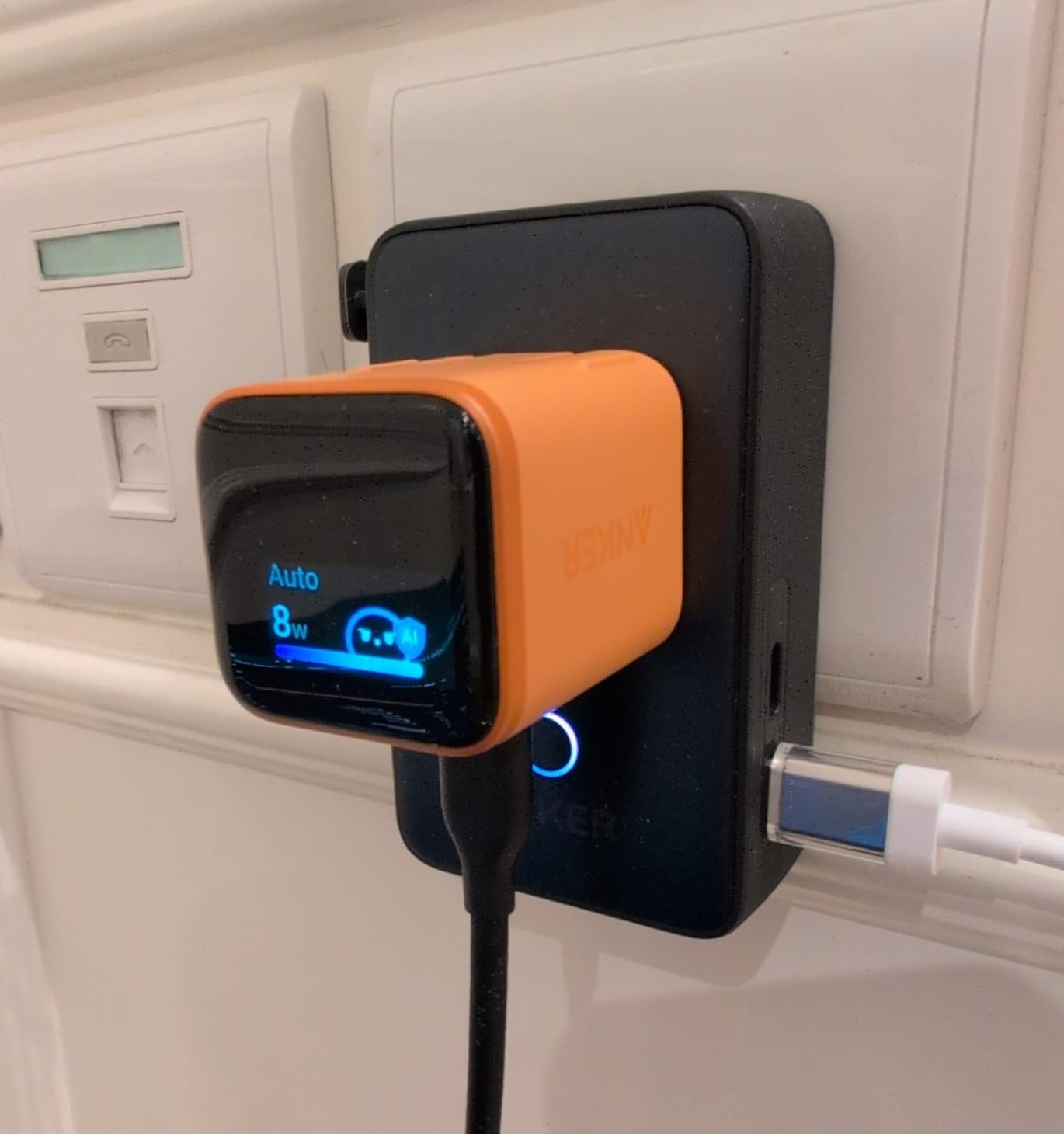 Anker Nano Travel Adapter, 5-Port Power Adapter with 1x 2-Pin AC, 2 USB A, 2 USB C for 20W, Smart Temperature Control, Works in 200+ Countries, Not a Voltage Converter, Travel Essentials (1-Pack) customer photo 1