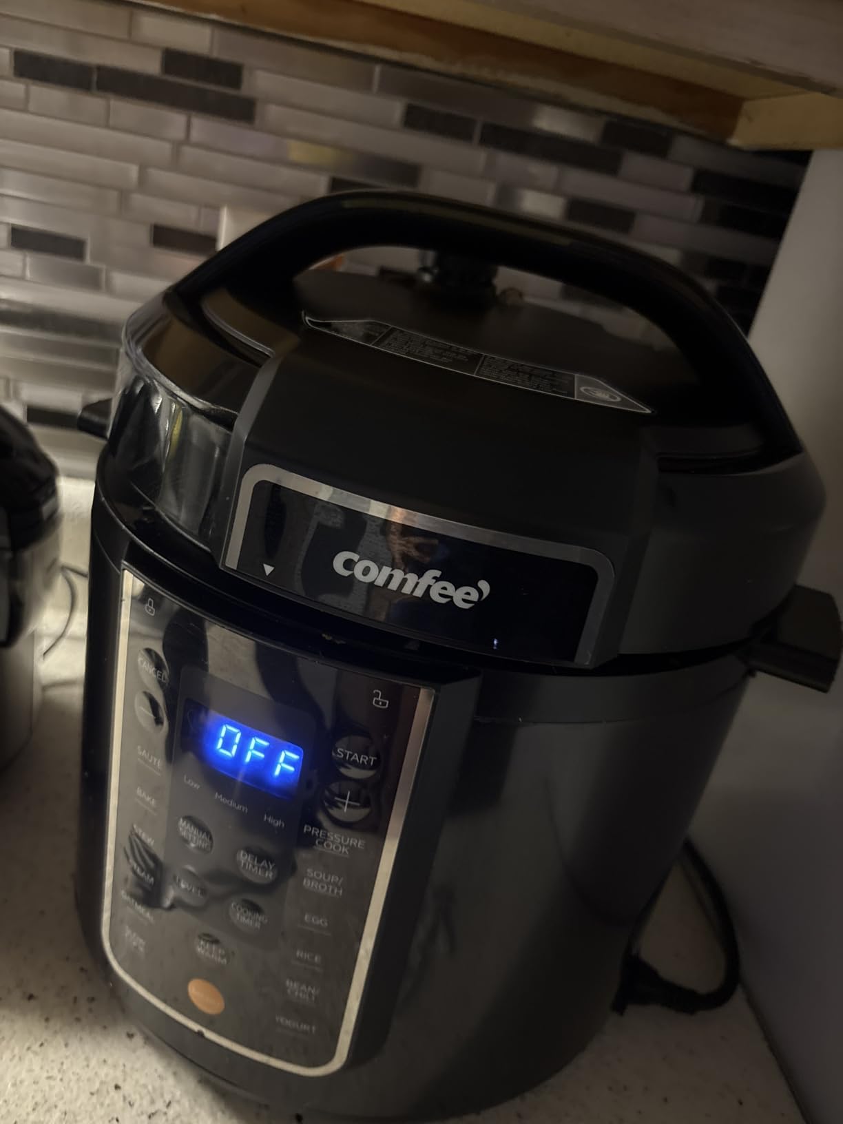 COMFEE' 12-in-1 Electric Pressure Cooker, Instant Multi, Non-Stick Pot, Yogurt Maker, Rice Cooker, Slow, Sauté Steamer, Pressure Cooker 6 Quart Black customer photo 2