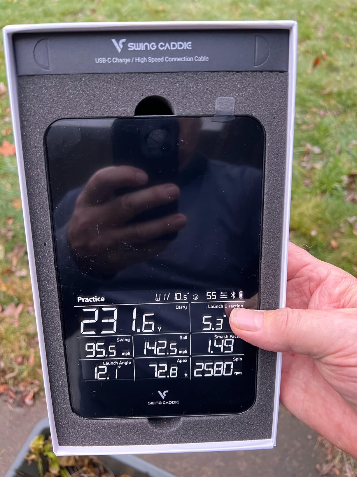 SC4 PRO Golf Launch Monitor & 3D Driving Range Simulator for Indoor and Outdoor Use | Portable Golf Swing Analyzer customer photo 2