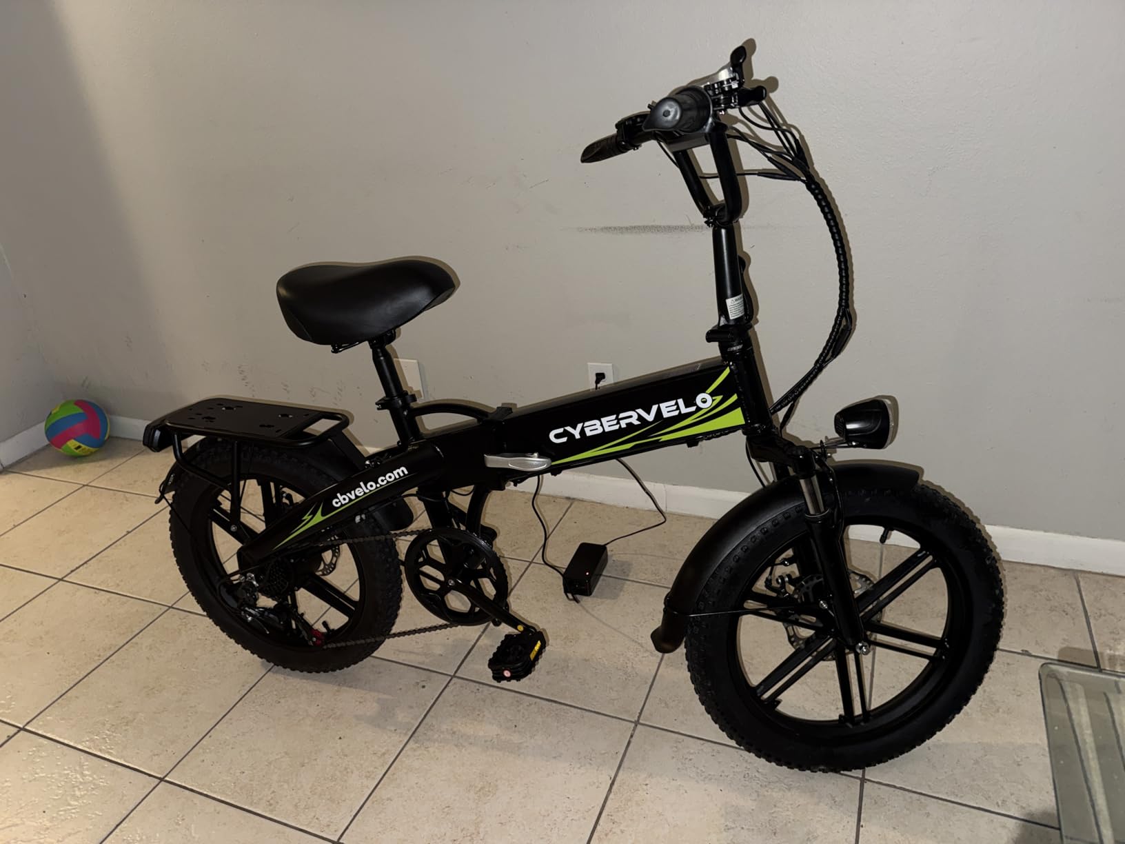 Cybervelo 1000W Folding Electric Bike, 48V 20.8AH Large Removable Battery E-Bike, 30+MPH, 80 Miles Max Range, 20