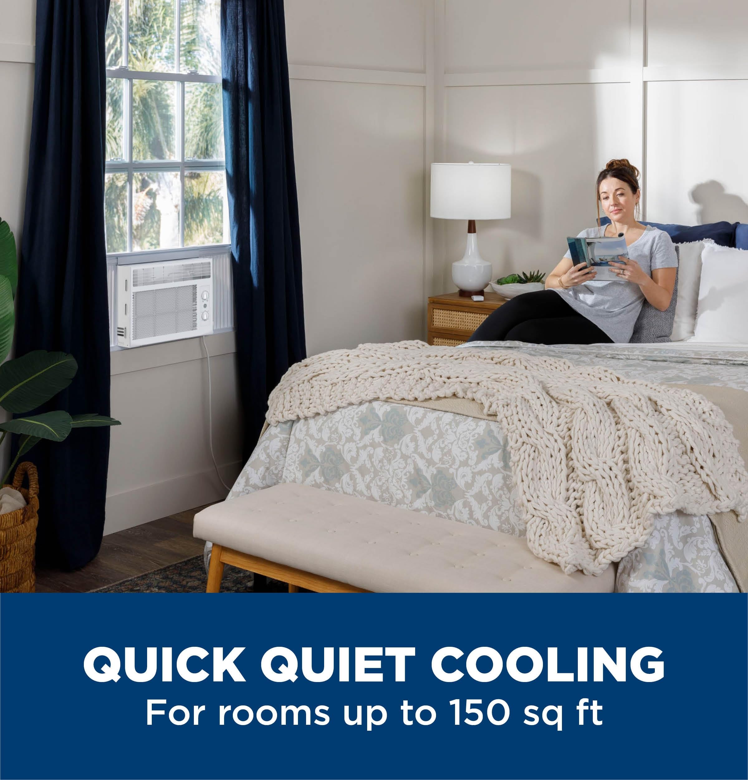 GE Window Air Conditioner Unit, 5,000 BTU for Small Rooms up to 150 sq ft. with Manual Adjustable Fan and Cooling Settings, Perfect for Small Bedroom or Living Room, Easy Install Kit Included, White customer photo 2
