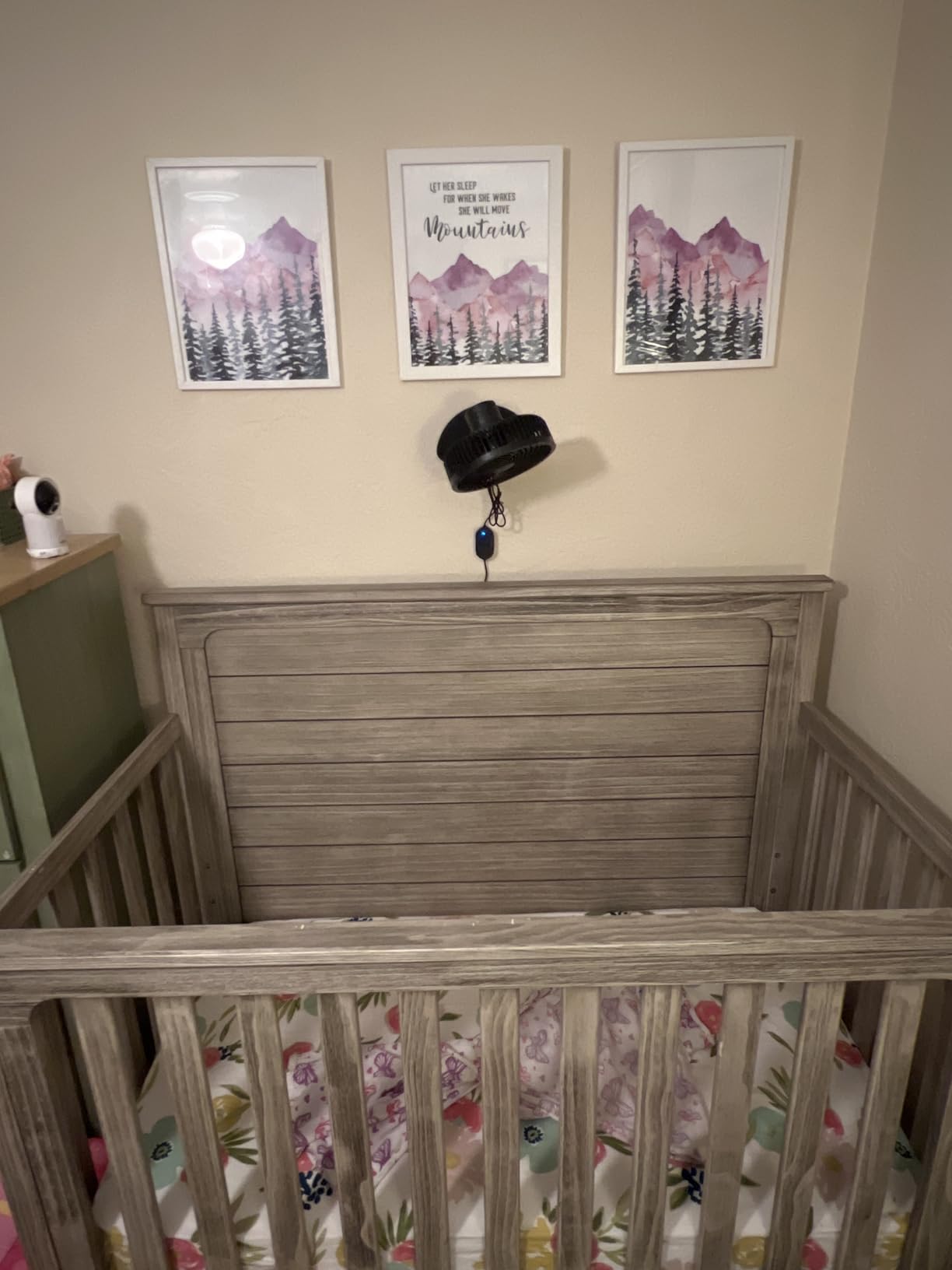 Koonie 8'' Wall Mount Fan, Quiet Small Wall Fan with Timer, 8.2ft Wired Remote, 80° Oscillation, 100° Adjustable, 3 Speeds High Velocity for RV Bedroom Kitchen Office Garage, White customer photo 1