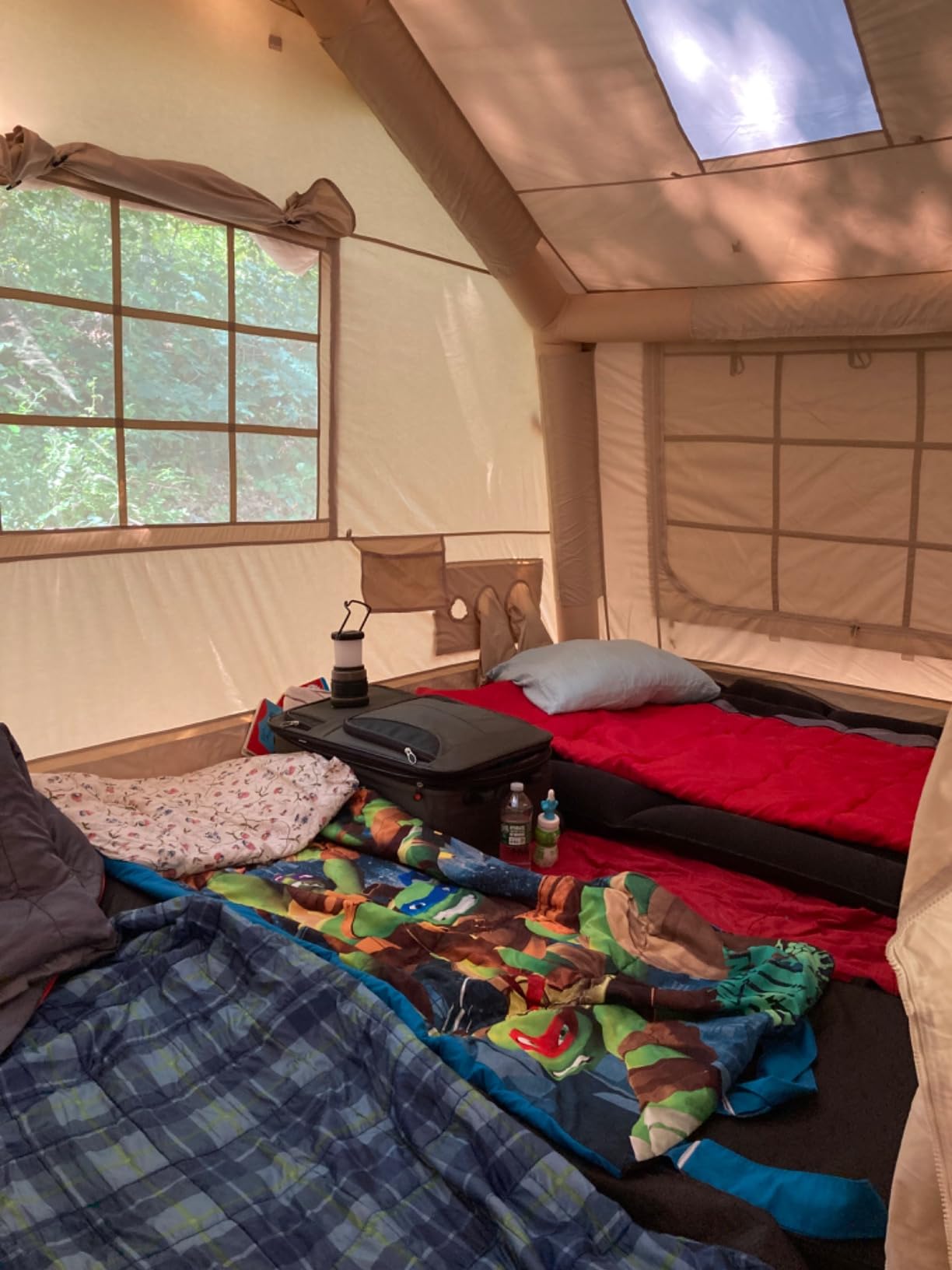 Coody Inflatable Canvas Camping Tents with Stove Jack - Premium Air Beam Family Glamping Tent, Breathable Cotton Canvas, Fast Setup Air Tent with Pump customer photo 2