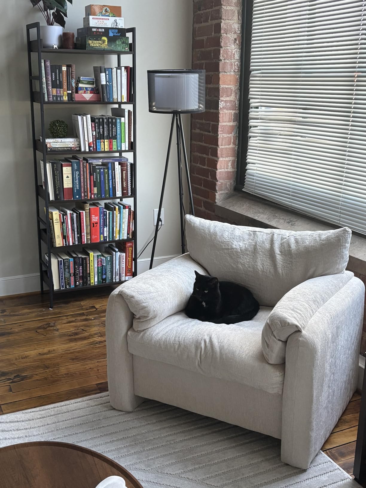 Howjoe Chenille Oversized Armchair, 38.6